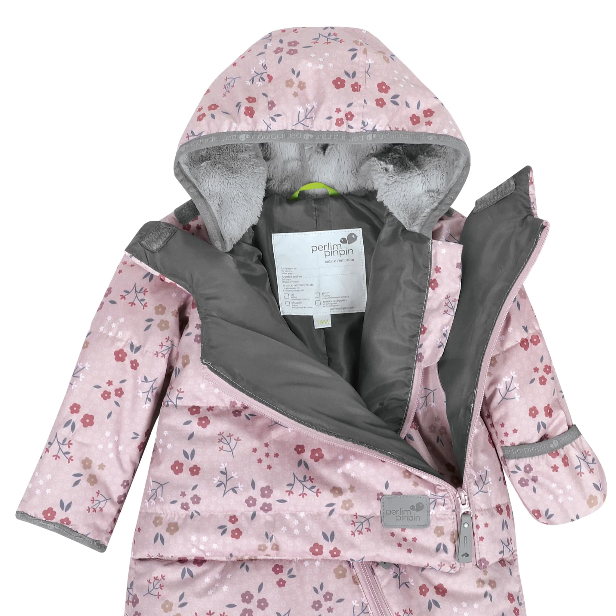 Habit de Neige Une Pièce Fleur 9-24mois - Image 3