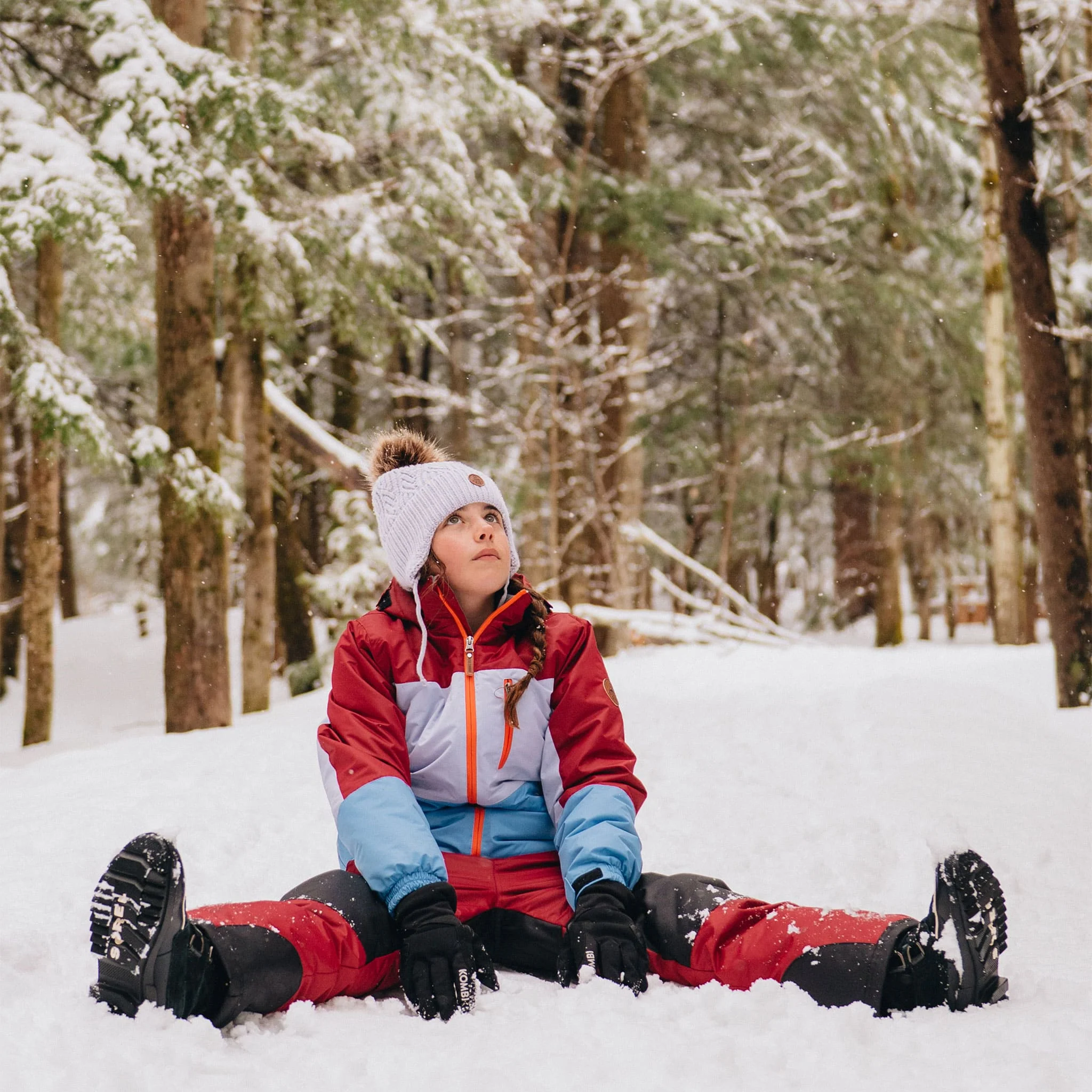 Habit de Neige Colorblock Bordeaux 4-14ans - Image 2