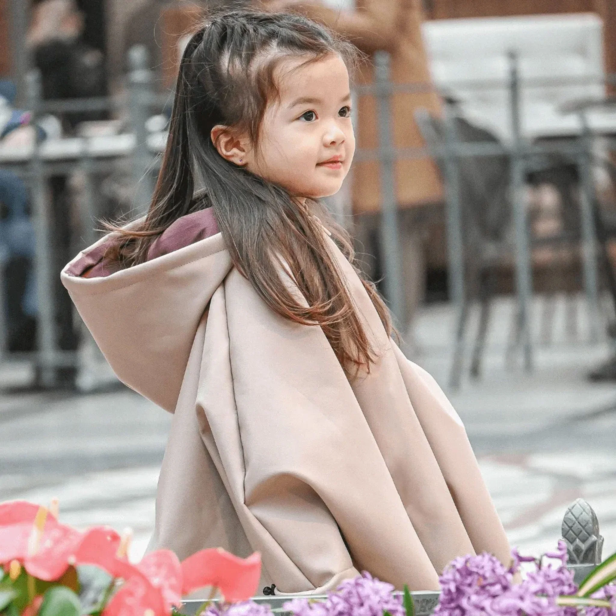 Housse Mi-Saison Poncho 3-en-1 - Prune - Image 2