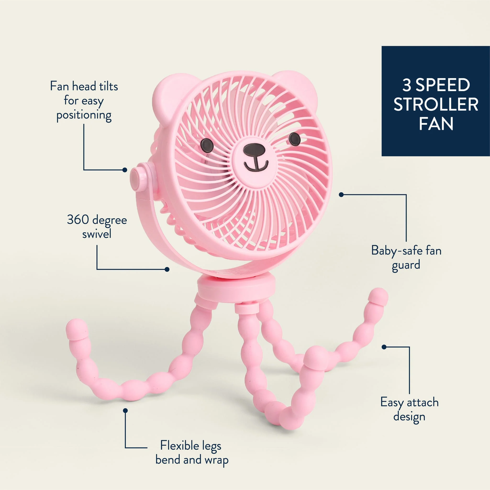 Ventilateur de Poussette - Ours - Image 4