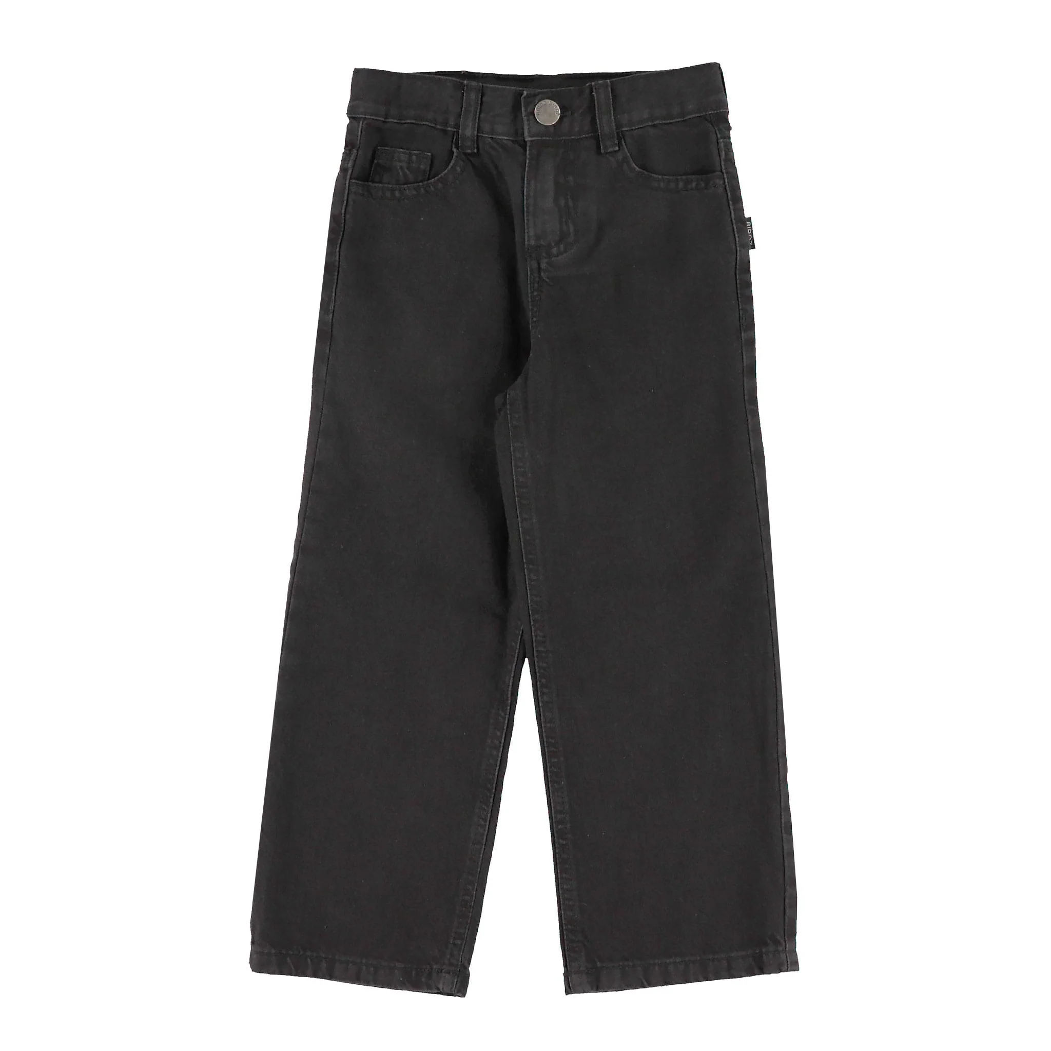 Jeans Jambe Large Noir 10-16ans