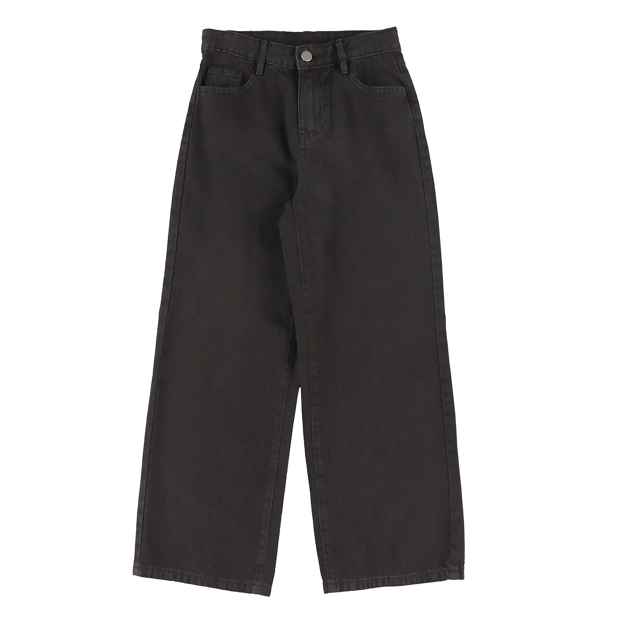 Jeans Jambe Large Noir 10-16ans
