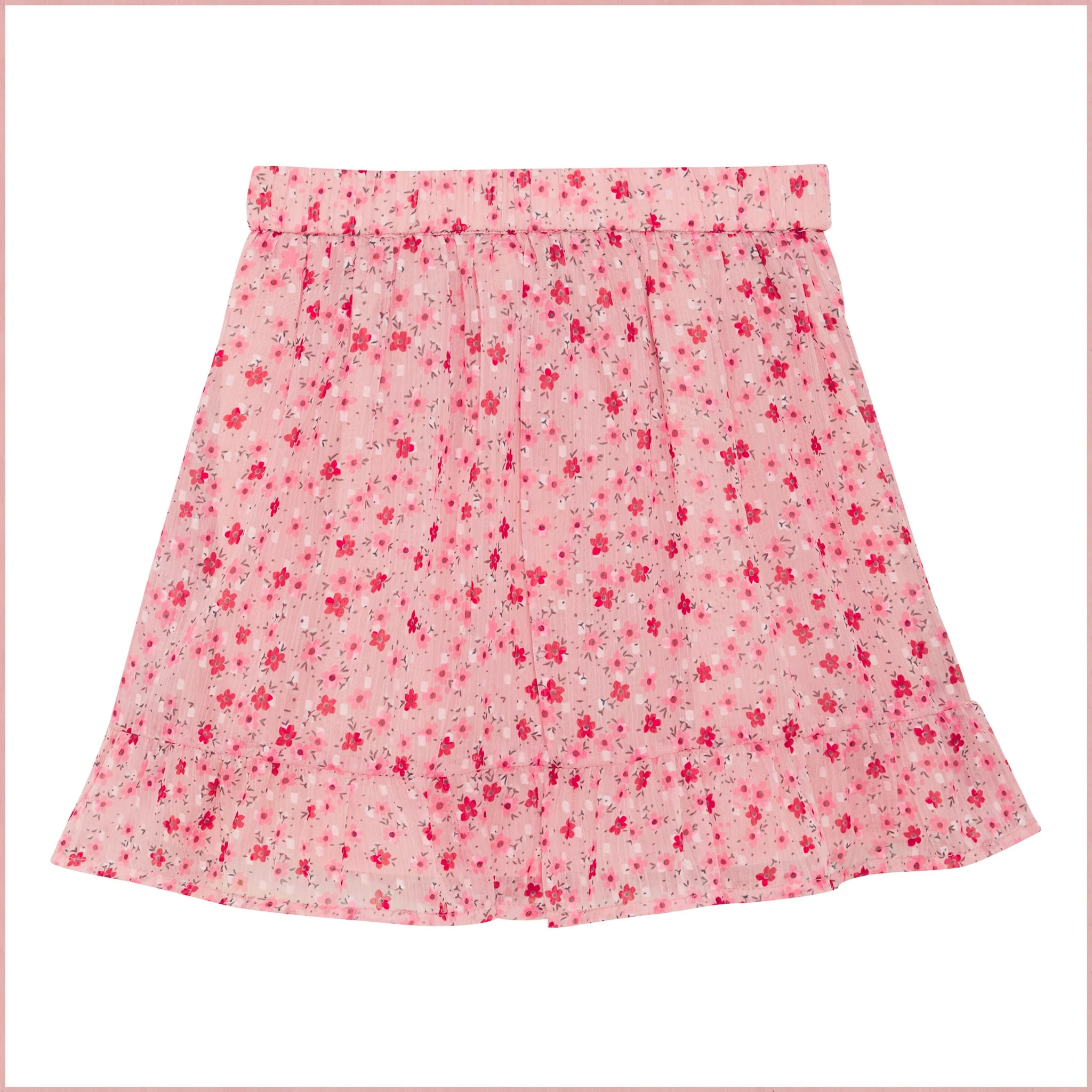 Jupe Dobby Fleurs 2-14ans - Image 4