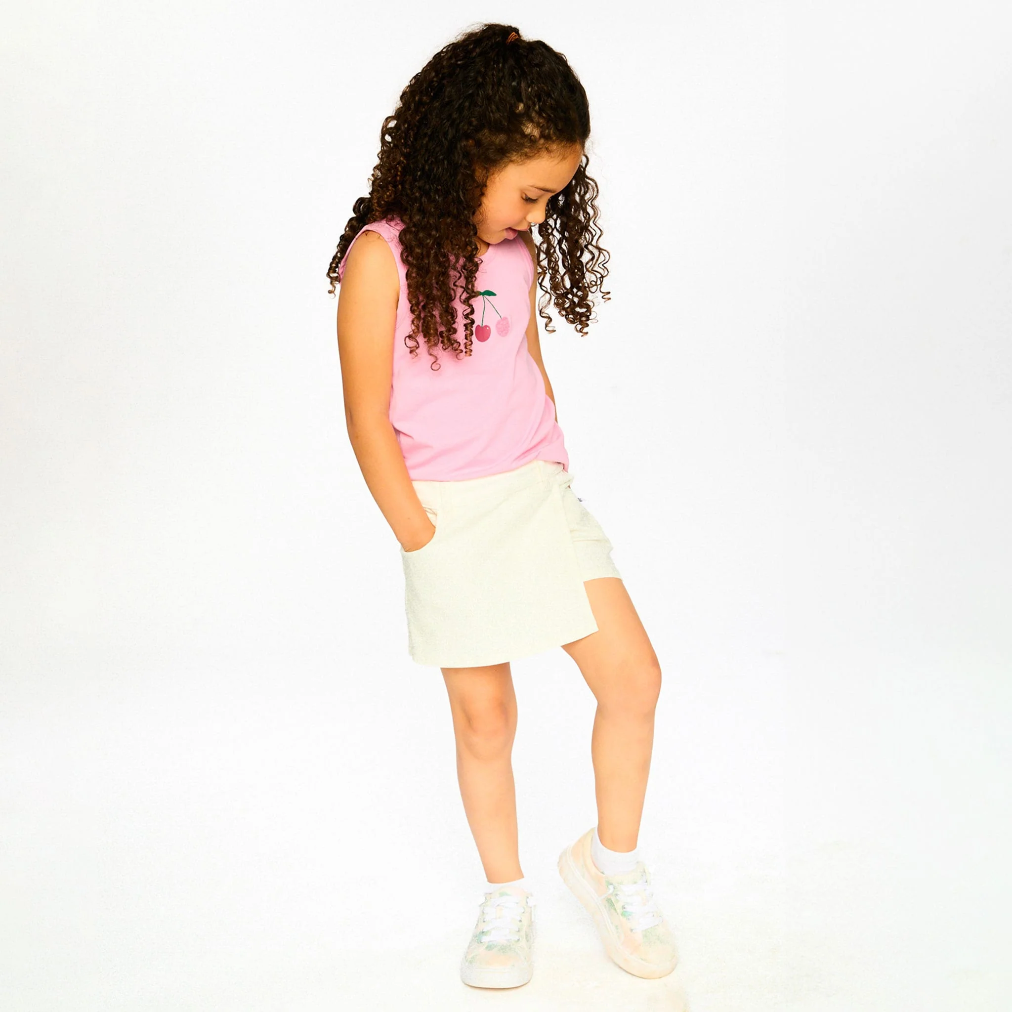 Jupe Short Essentiel Blanc 3-6ans - Image 2