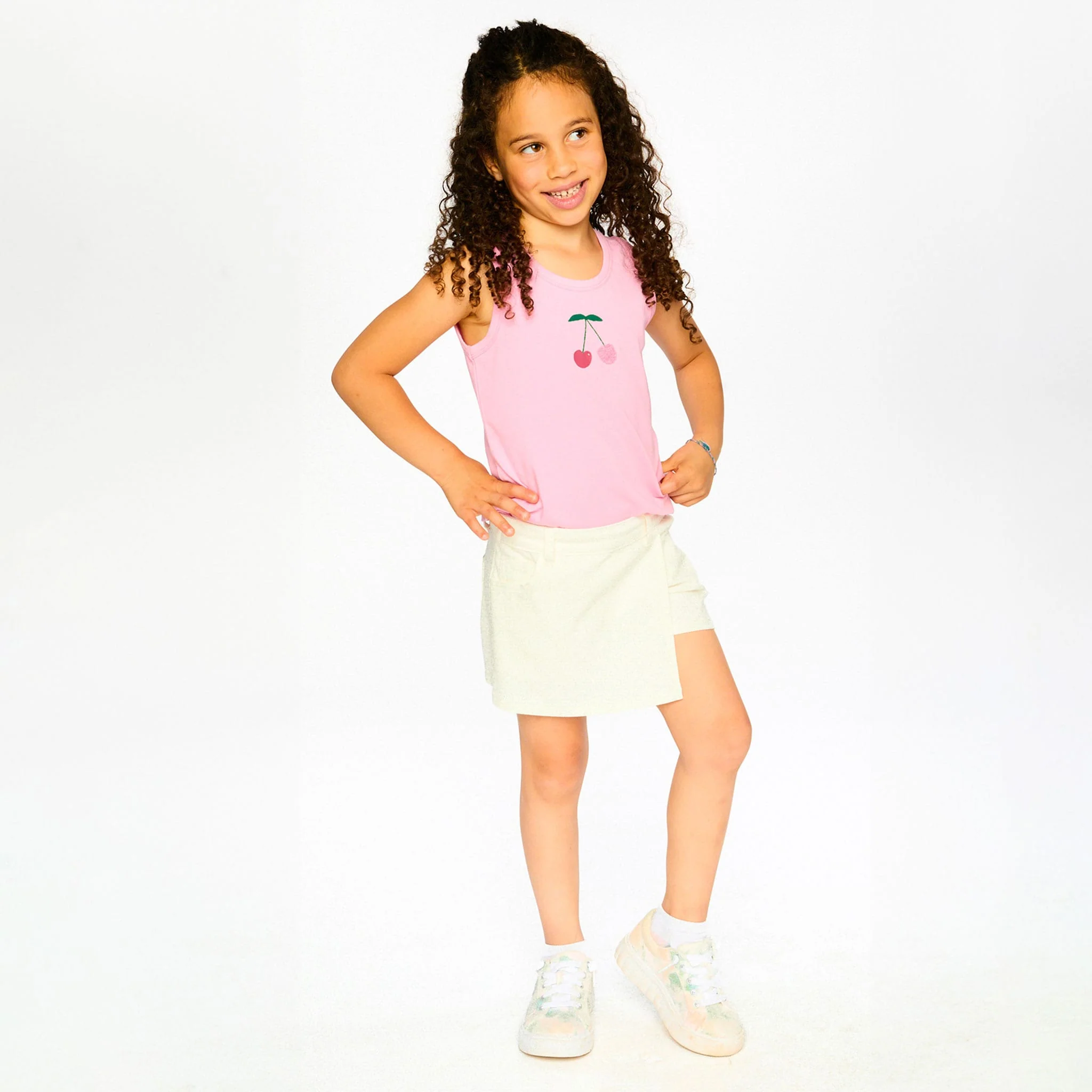 Jupe Short Essentiel Blanc 3-6ans - Image 3