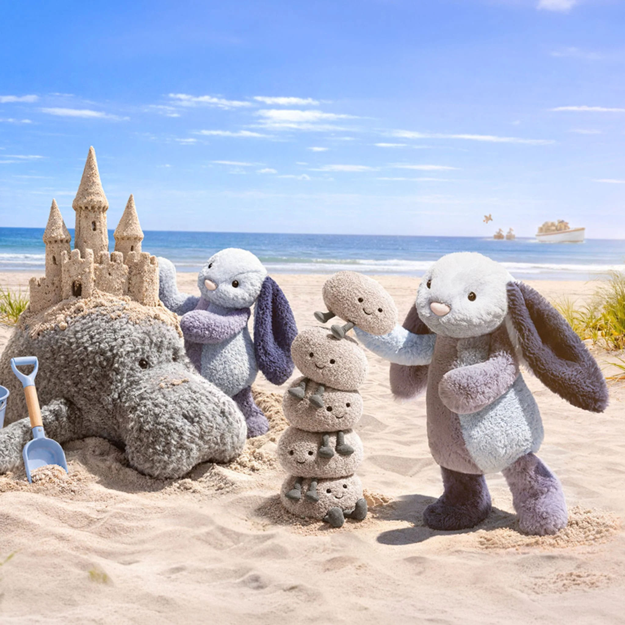Lapin Patchwork Bleu - Image 8