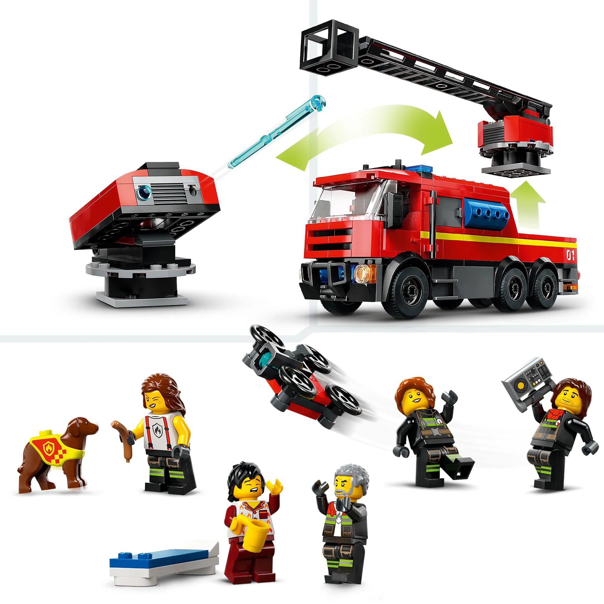 LEGO® City La caserne et le camion de pompiers - Image 7
