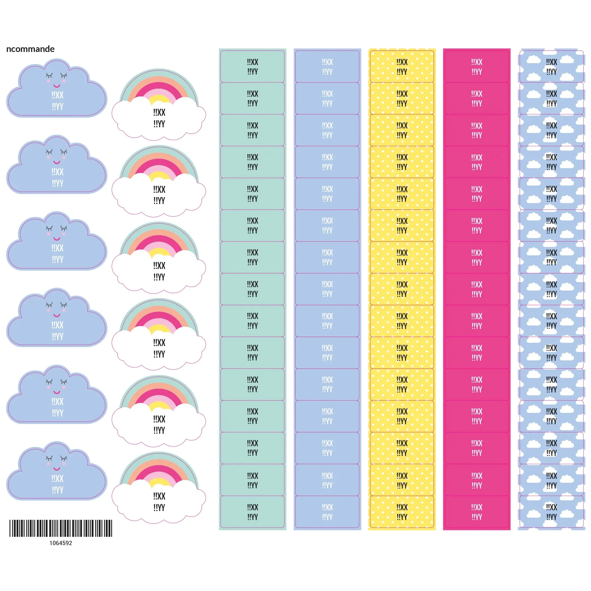Étiquettes Scolaire - Licorne - Image 2
