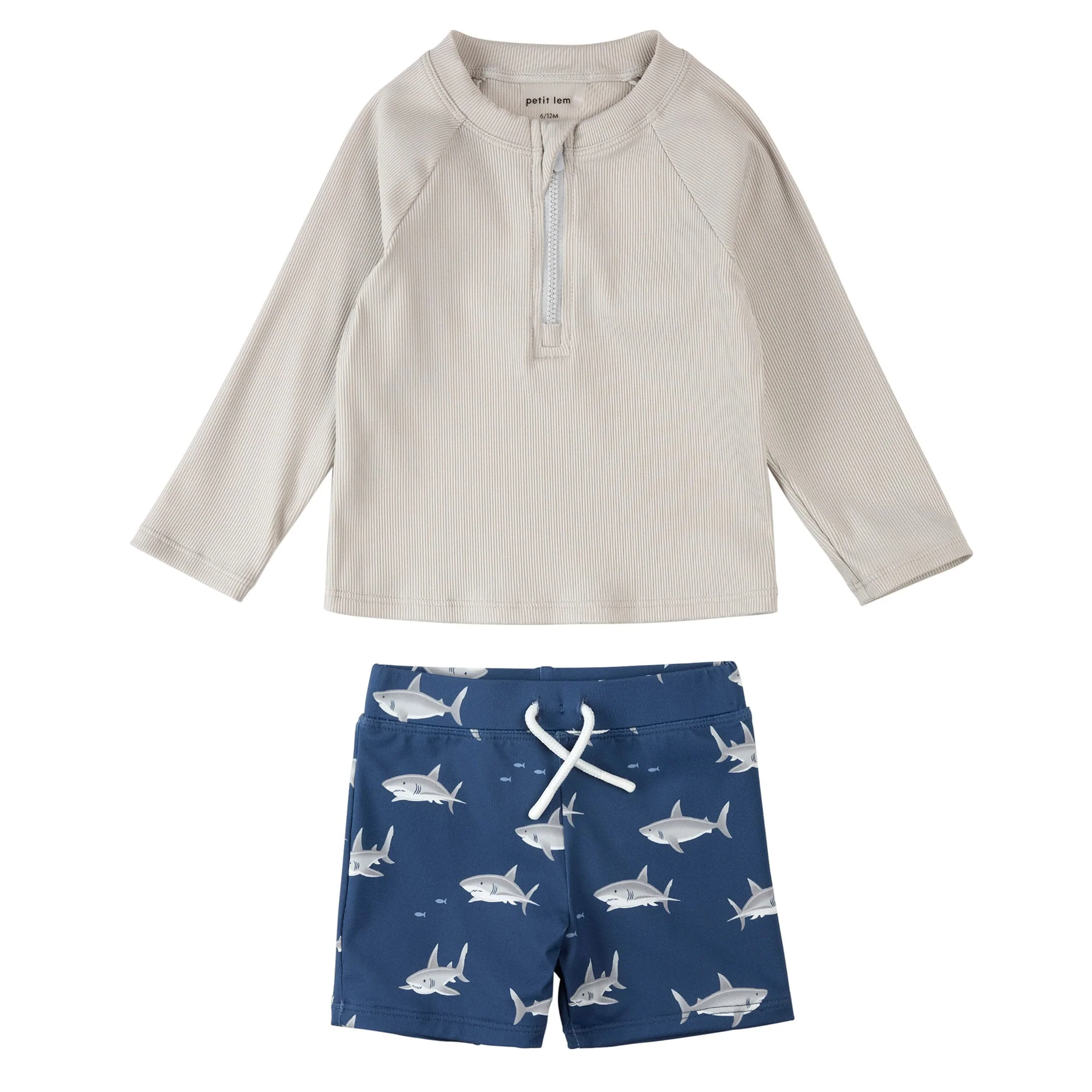 Maillot Deux Pièces Manches Longues Requins 6-24mois