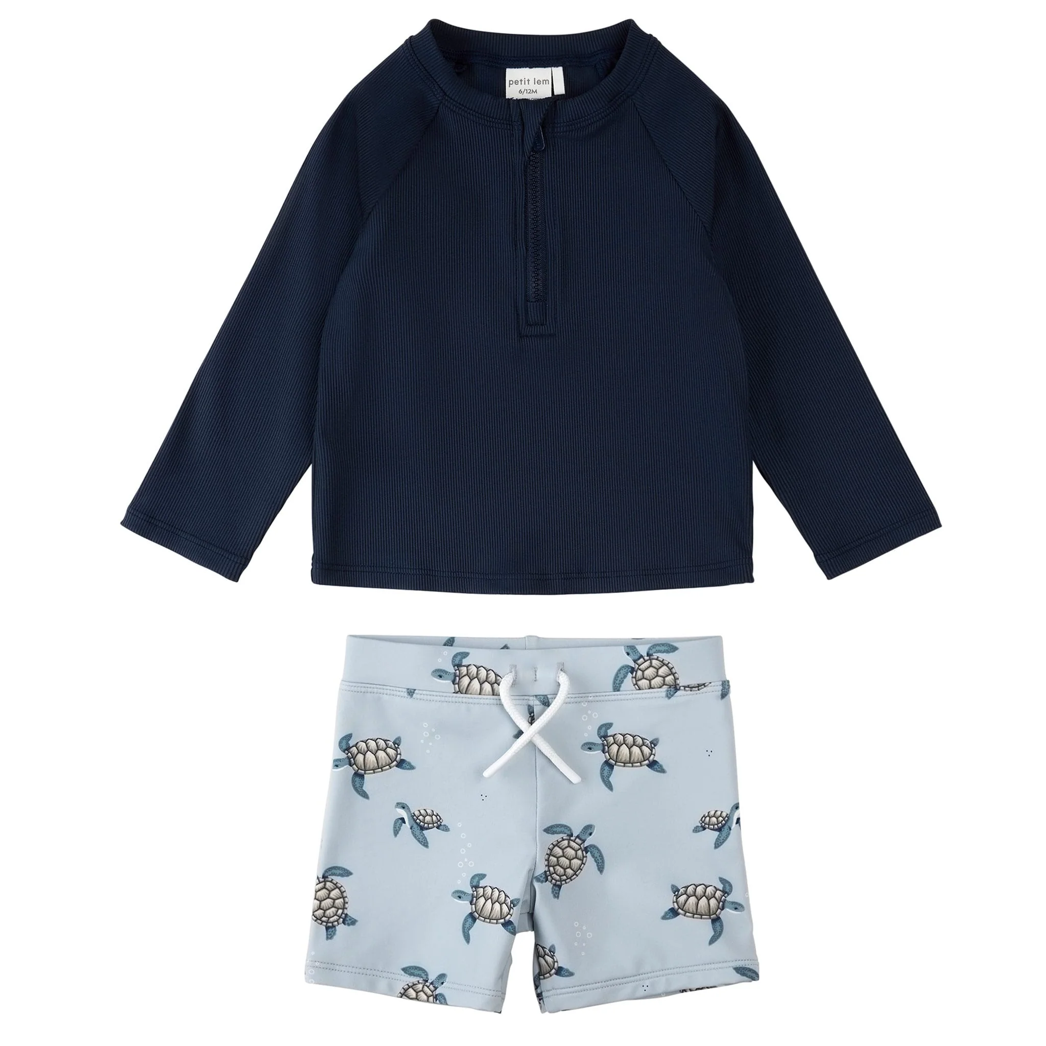 Maillot Deux Pièces Manches Longues Tortues 6-24mois