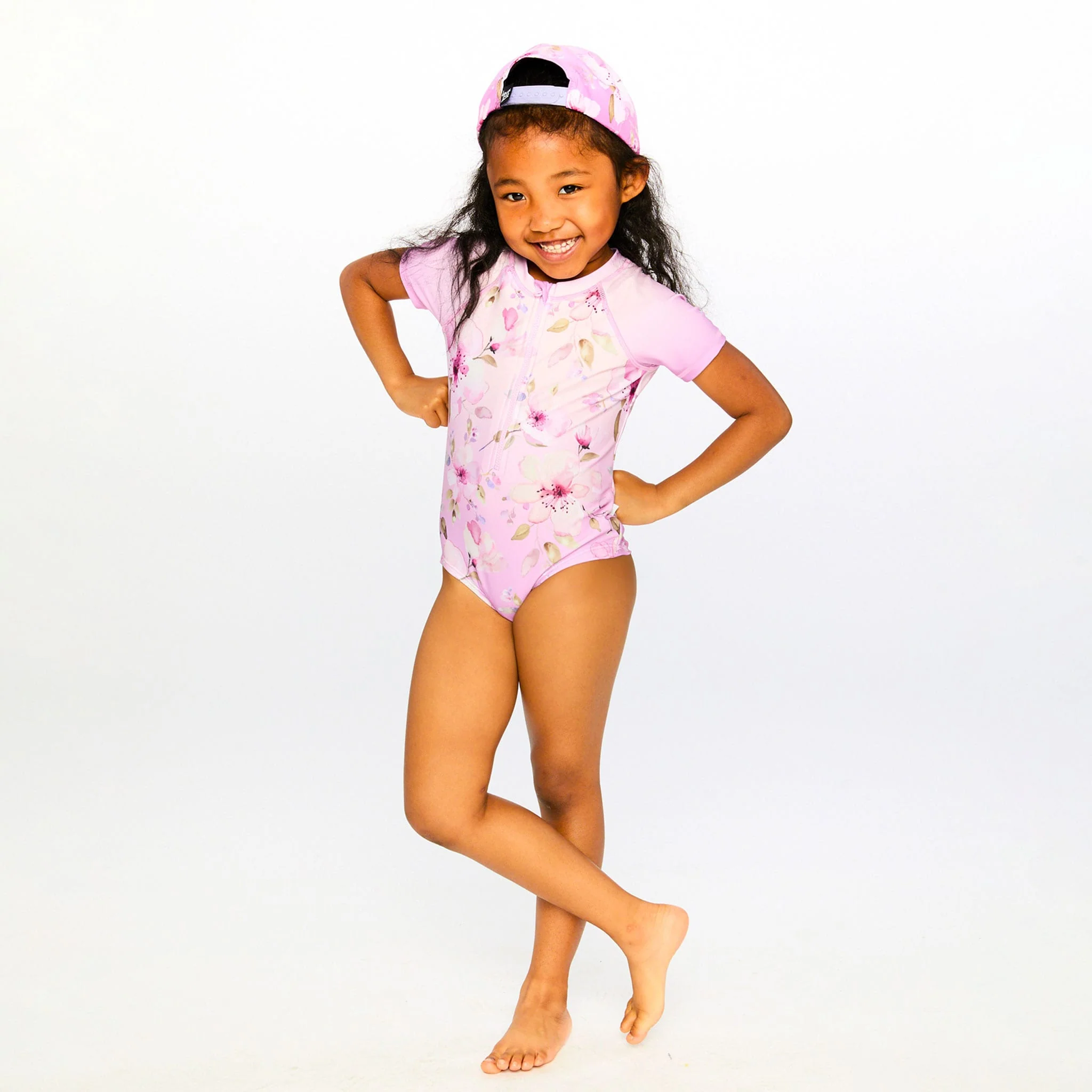 Maillot UV Lilas Fleurs 2-6ans - Image 2