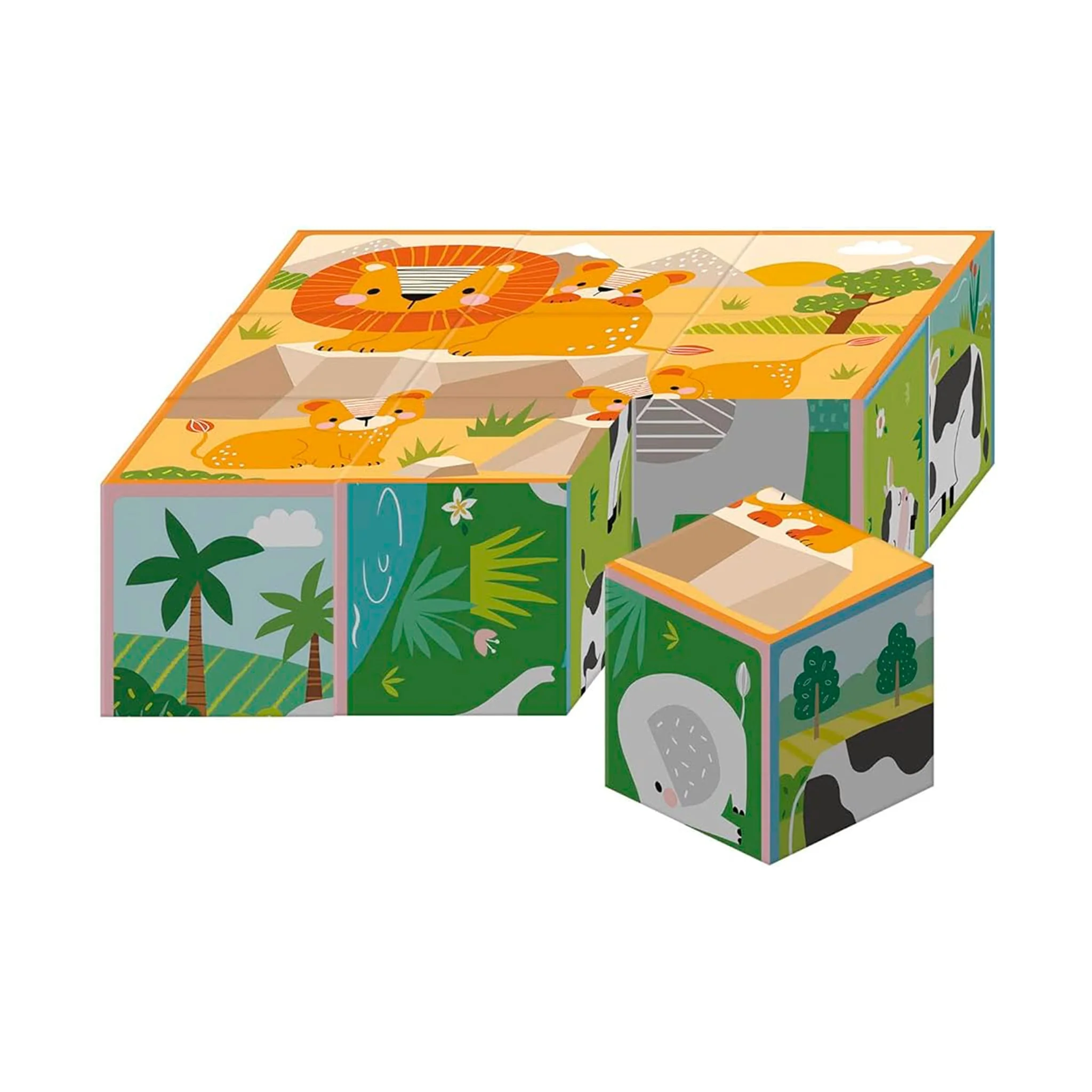 Mes Cubes Puzzles - Animaux de la Jungle - Image 2