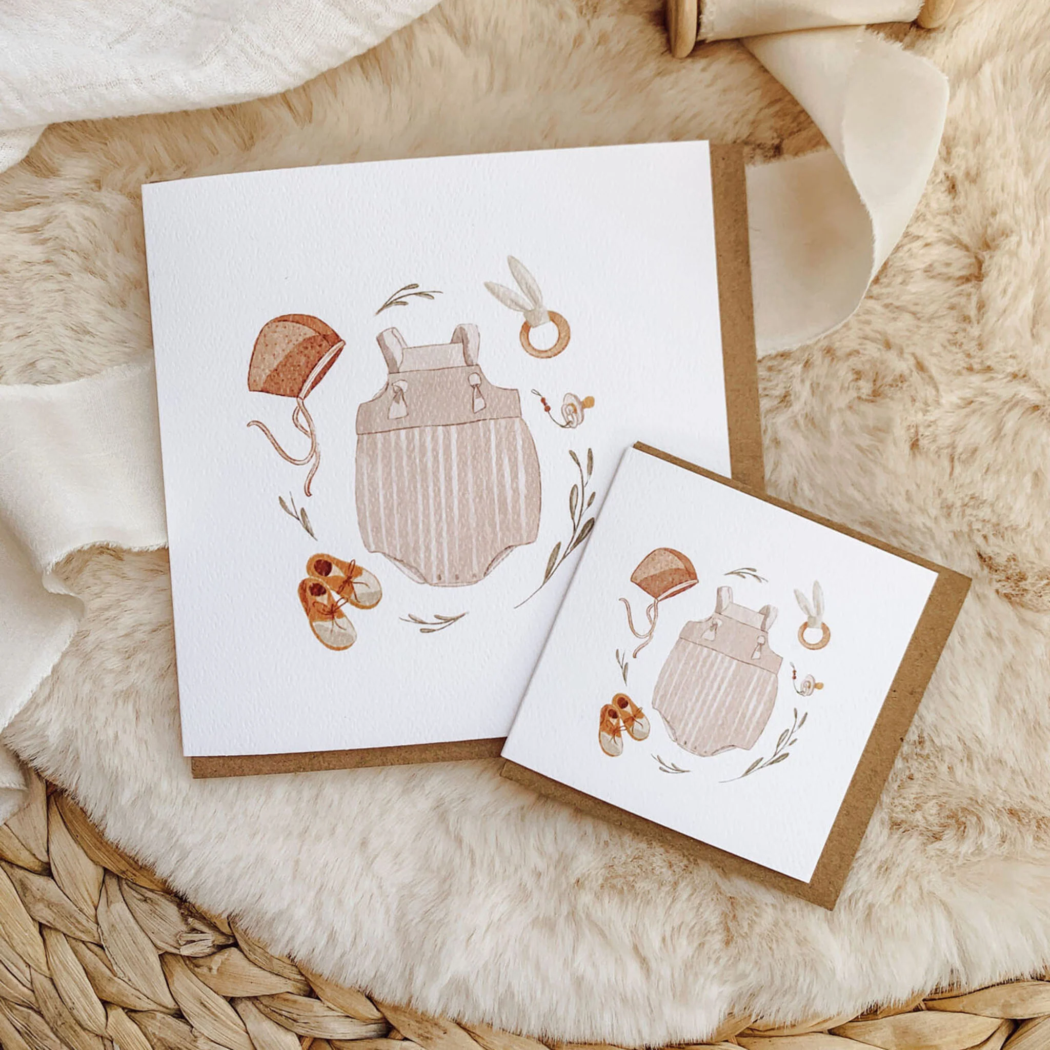 Mini Carte Souhait de Bébé - Trousseau - Image 2