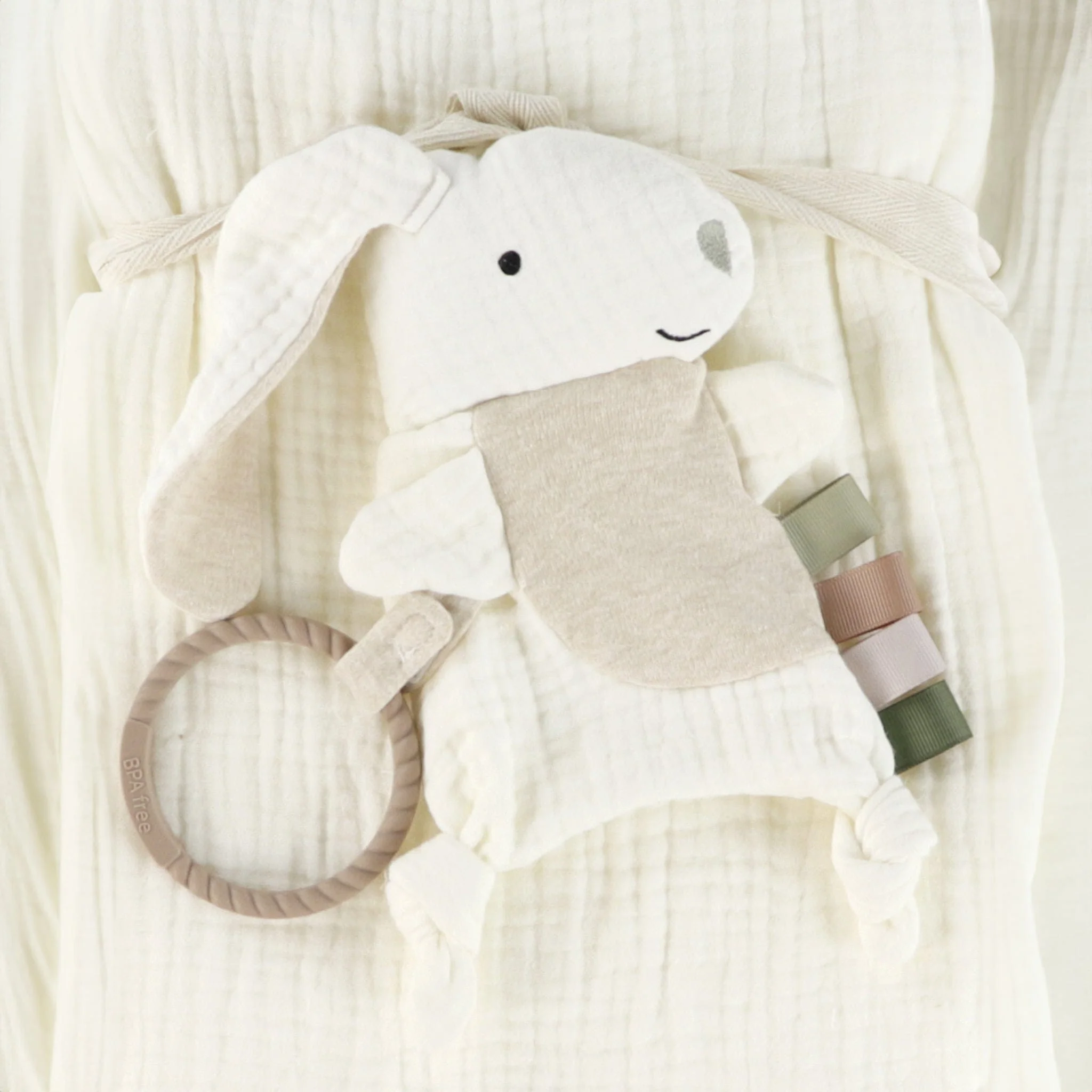 Mousseline Deluxe et Jouet Interactif Lapin - Coconut Milk - Image 3