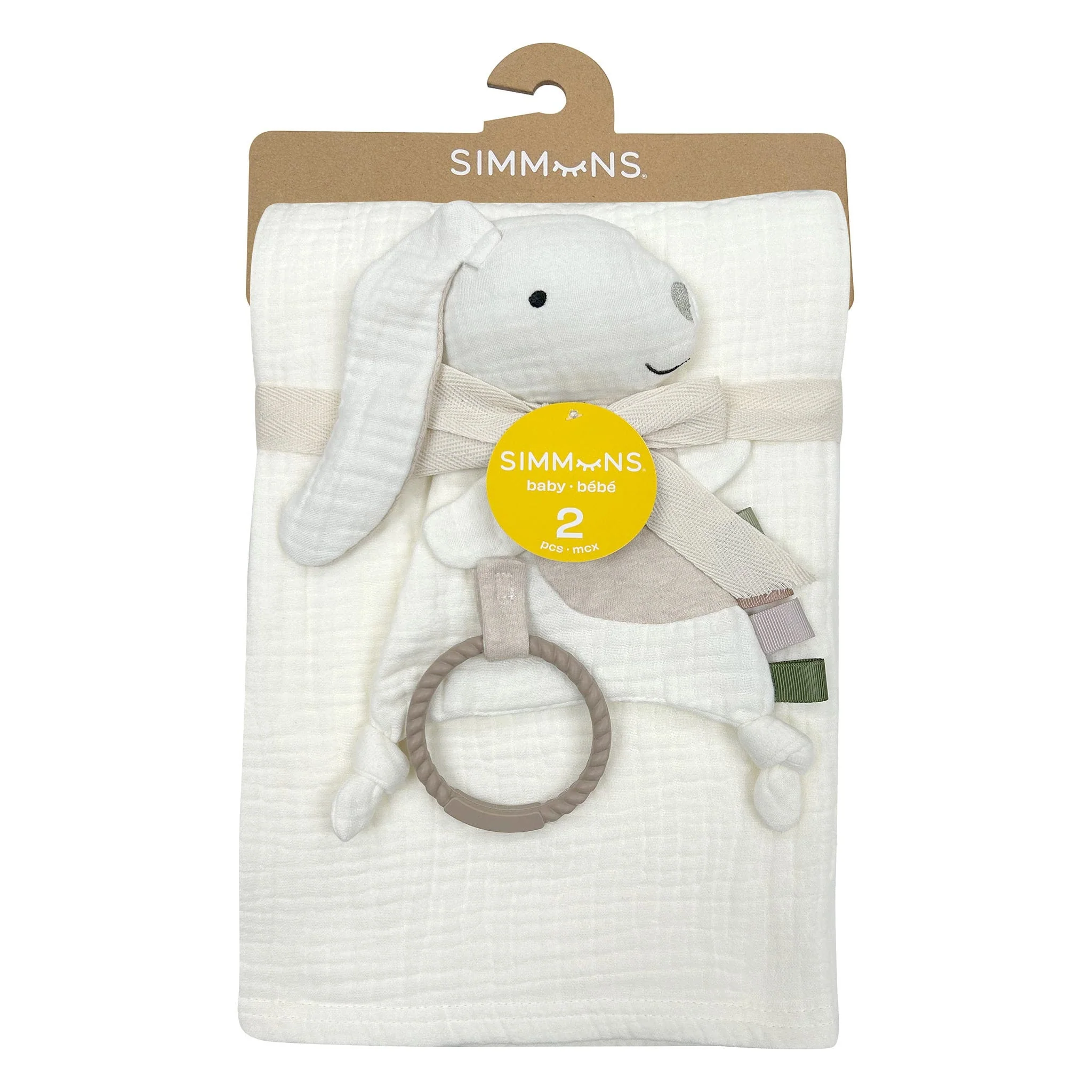 Mousseline Deluxe et Jouet Interactif Lapin - Coconut Milk - Image 4