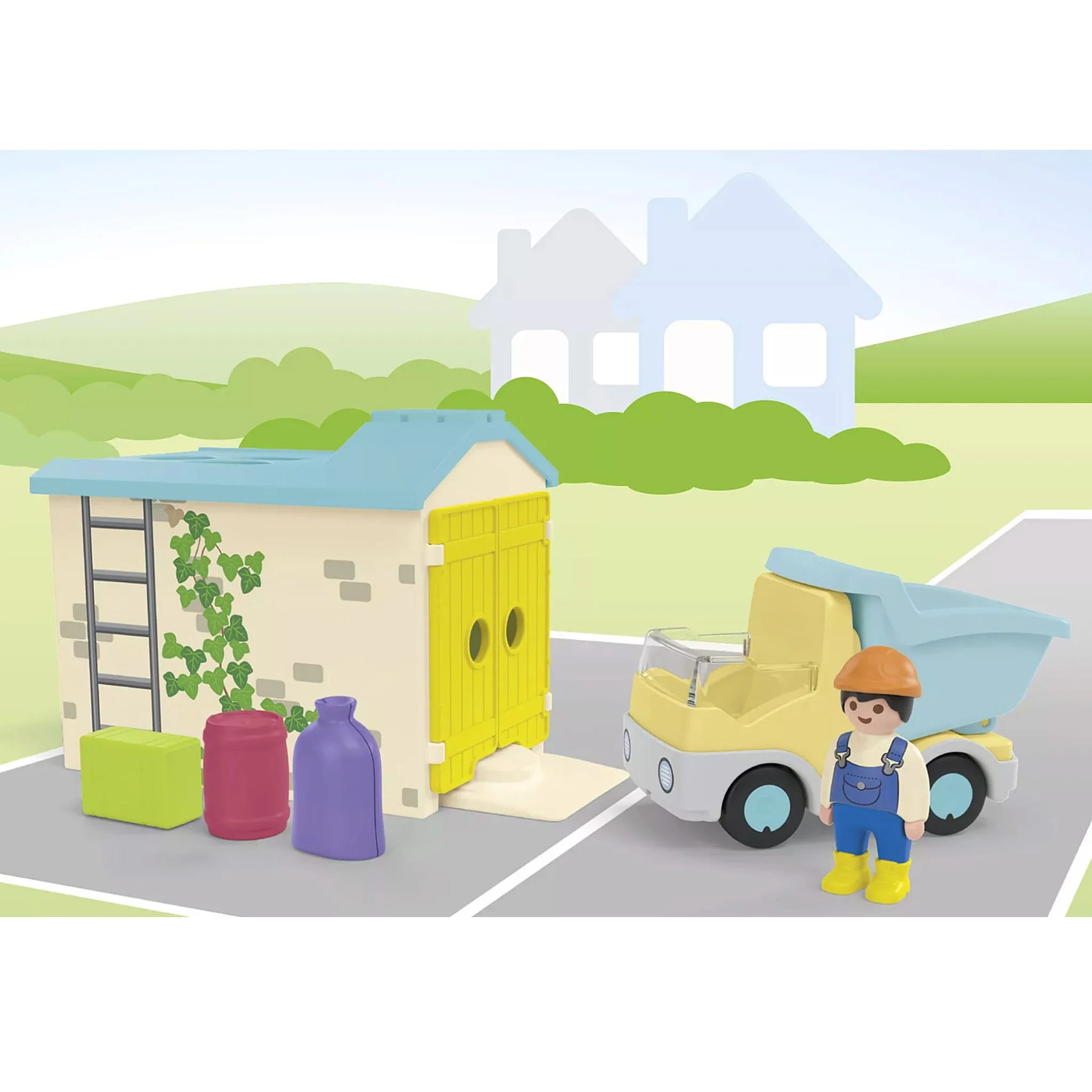 Ouvrier Avec Camion Et Garage - Image 5
