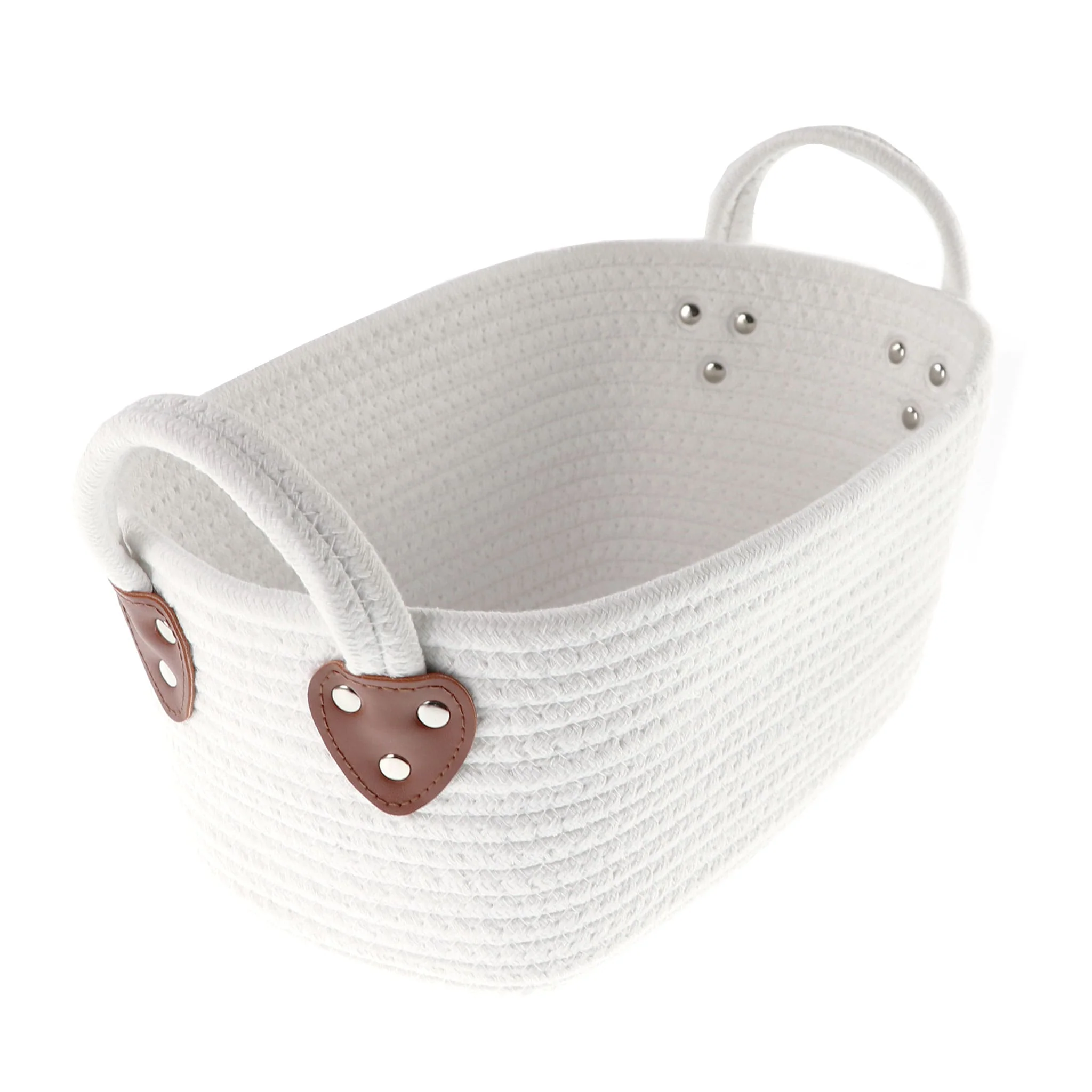 Panier Tissé - Blanc - Image 4
