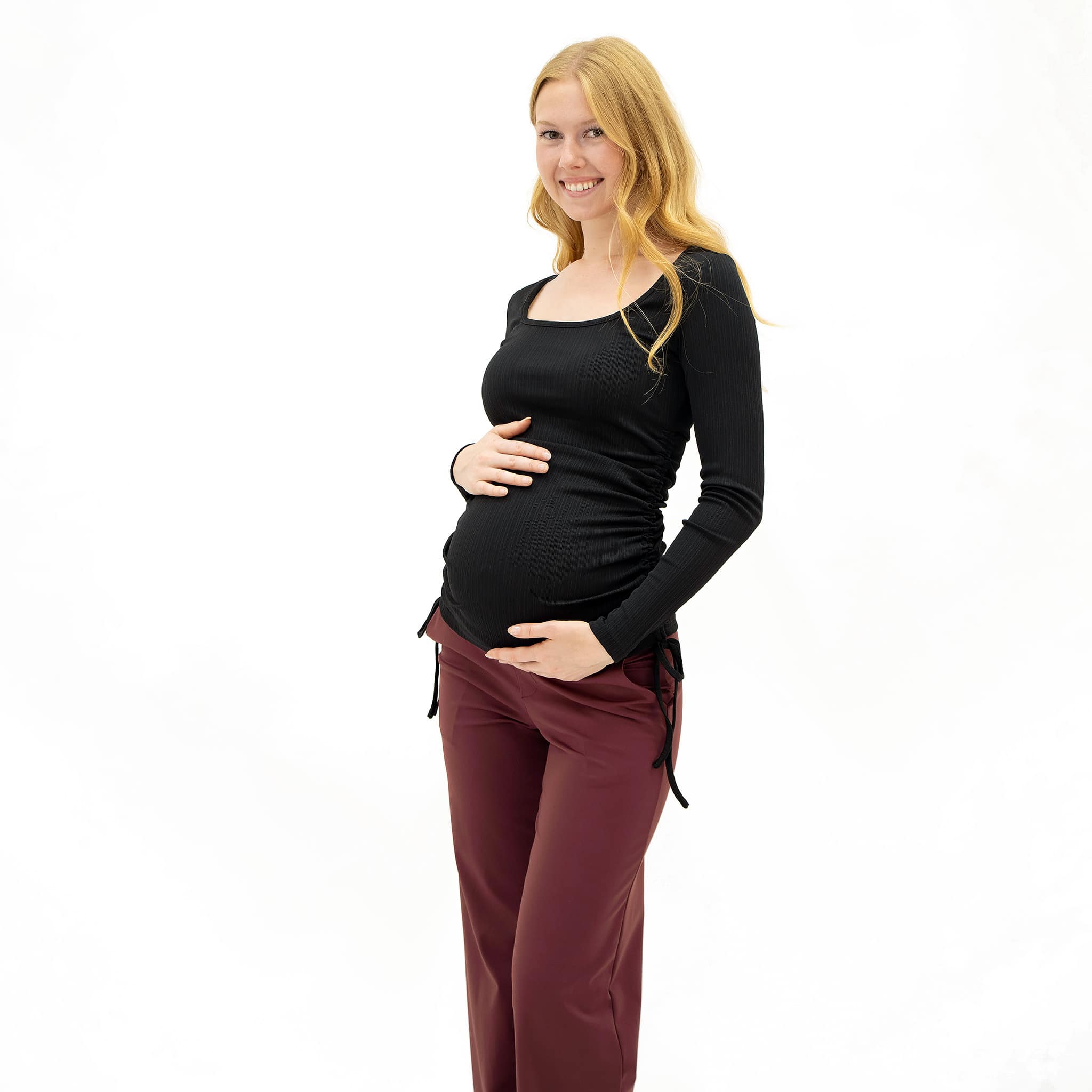 Pantalon Classique Maternité Bordeau - Image 5
