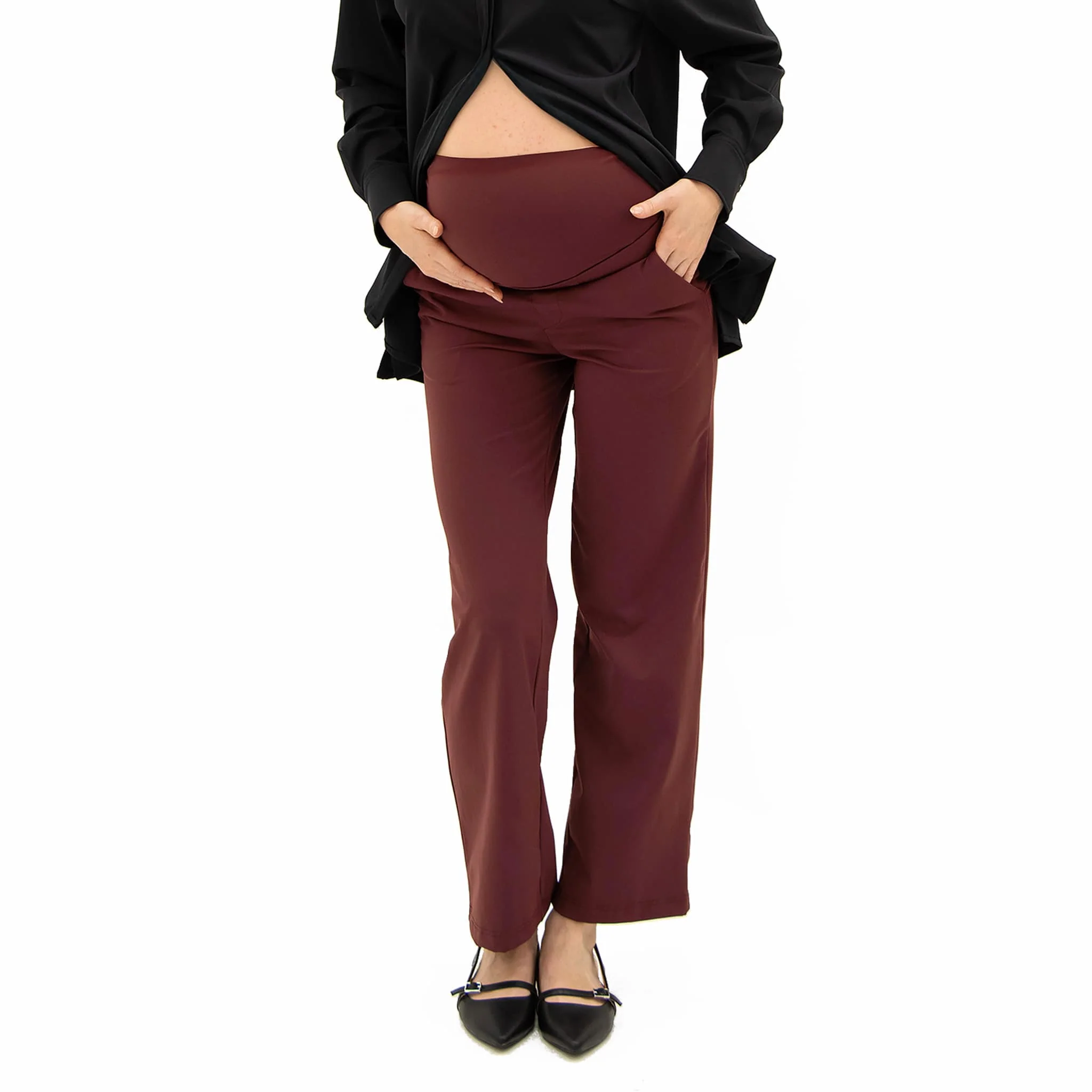 Pantalon Classique Maternité Bordeau - Image 9