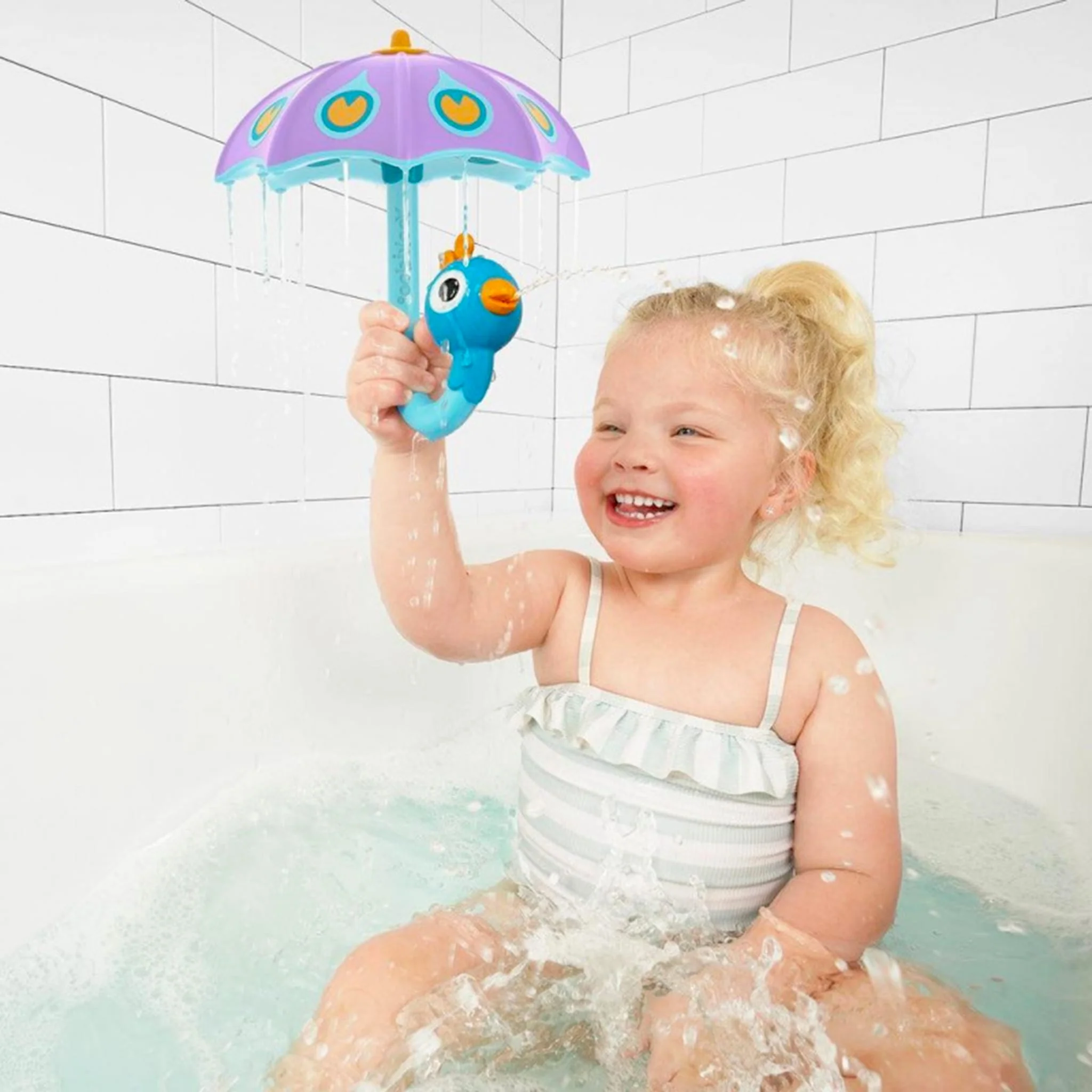 Jouet de Bain Parapluie Paon Mauve - Image 3