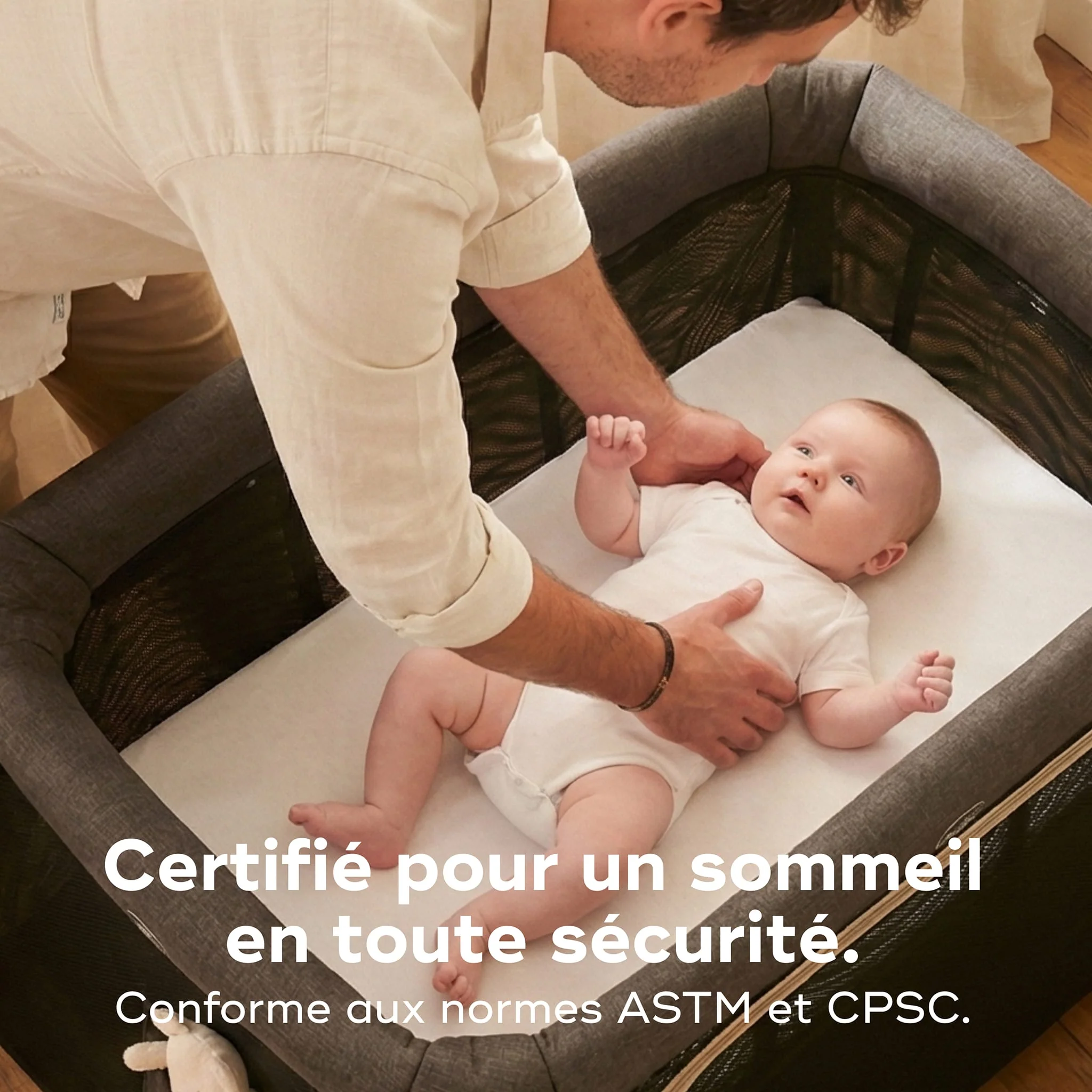 Parc Berceau Moov & Comfy - Gris - Image 3