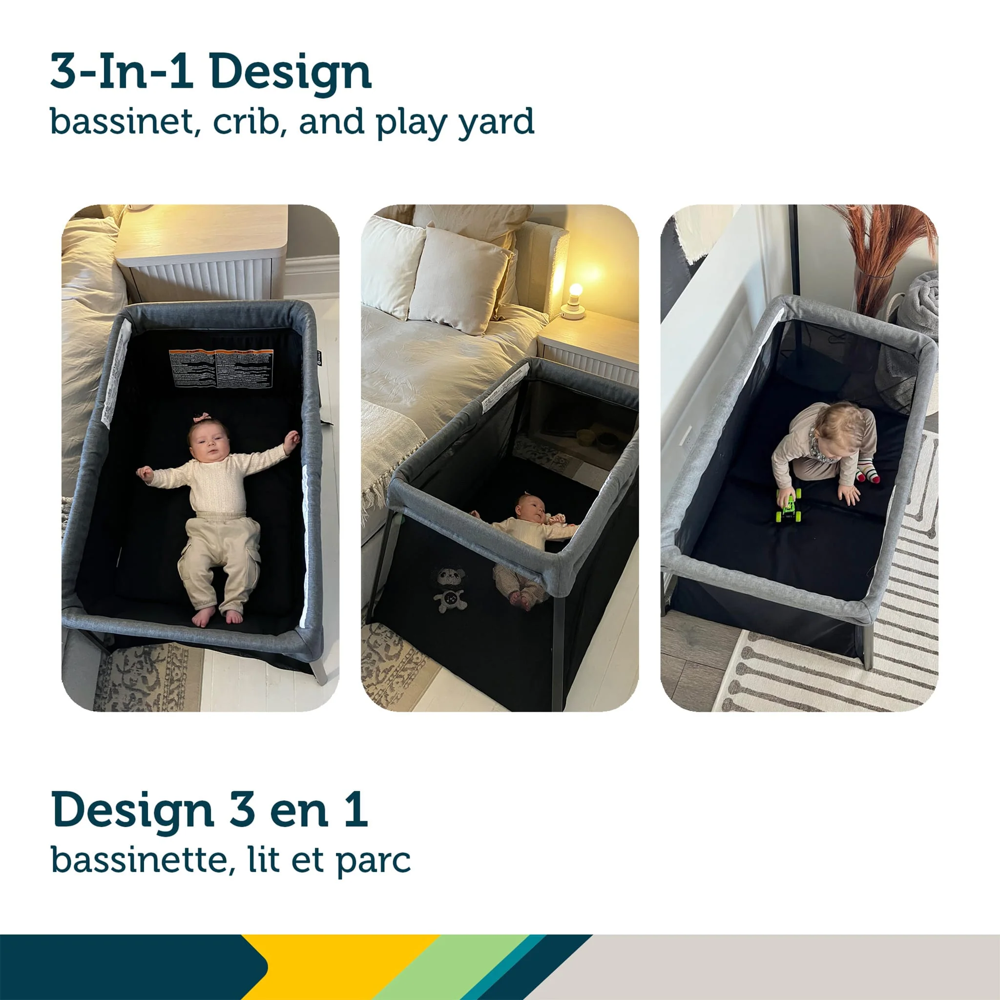 Parc Dream & Go™ 3-en-1 - Gris - Image 3