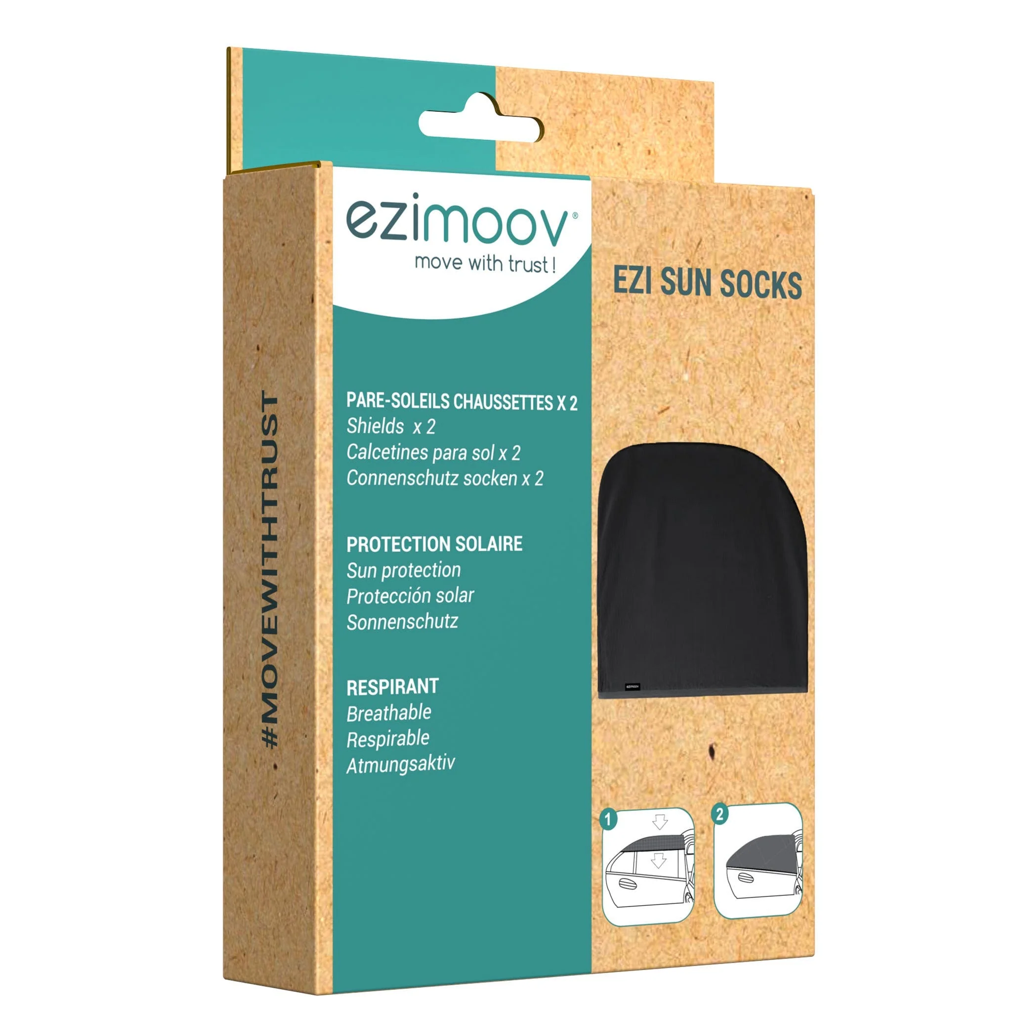 Pare-soleil Chaussette x2 - Taille Medium - Image 3