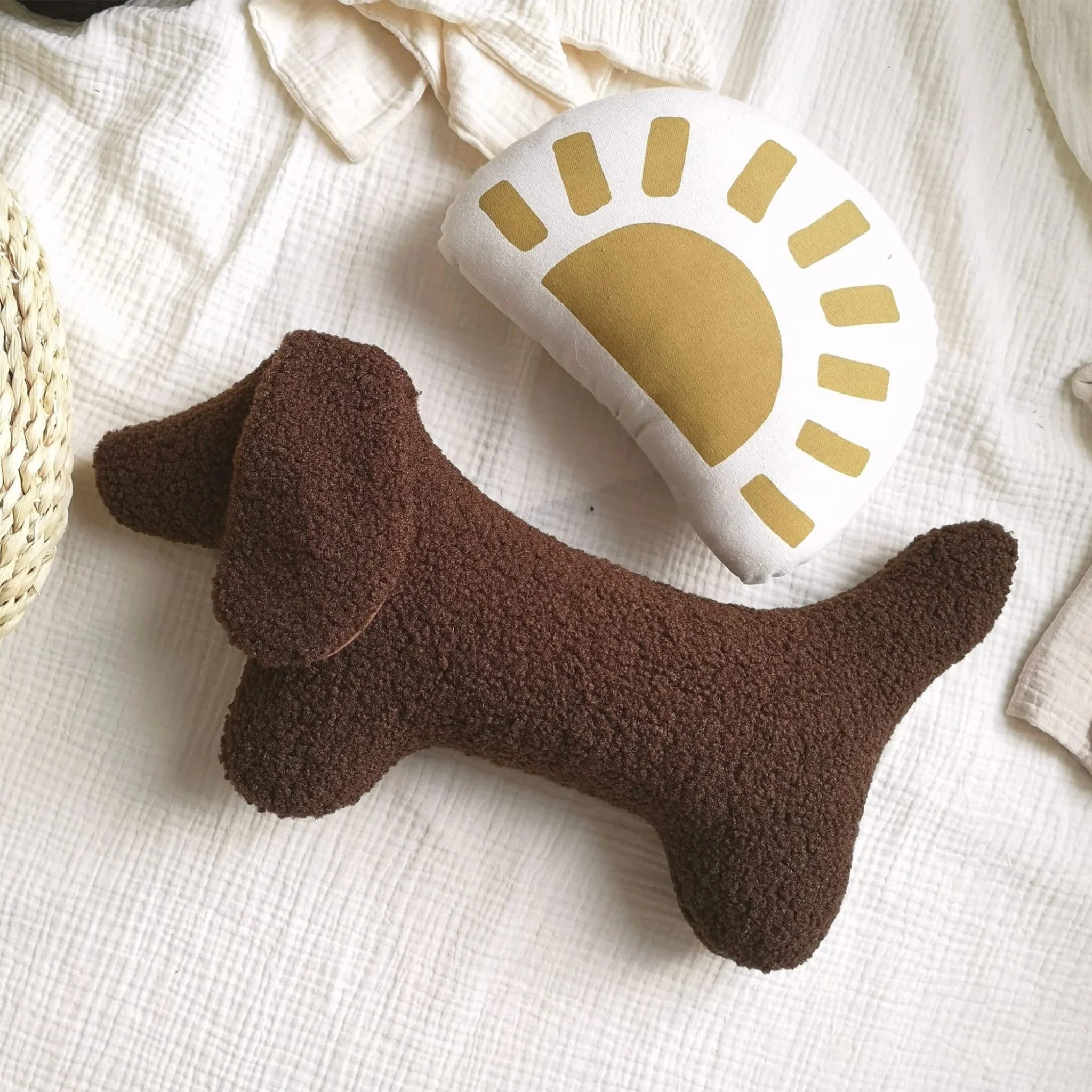 Peluche Chien Teckel - Brun
