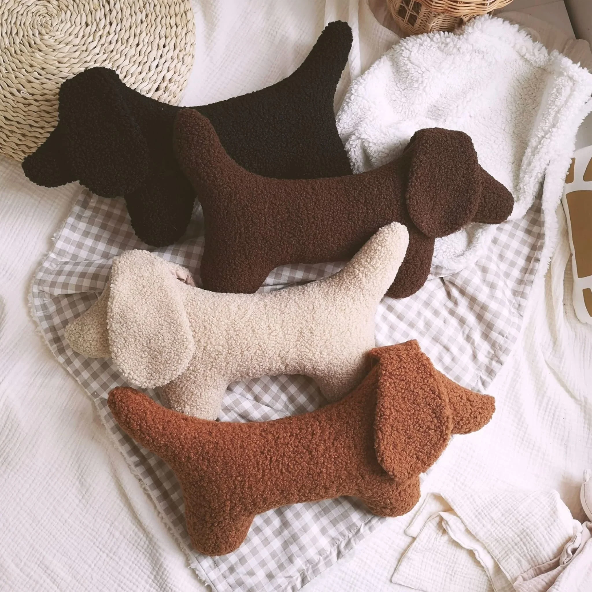 Peluche Chien Teckel - Brun - Image 3