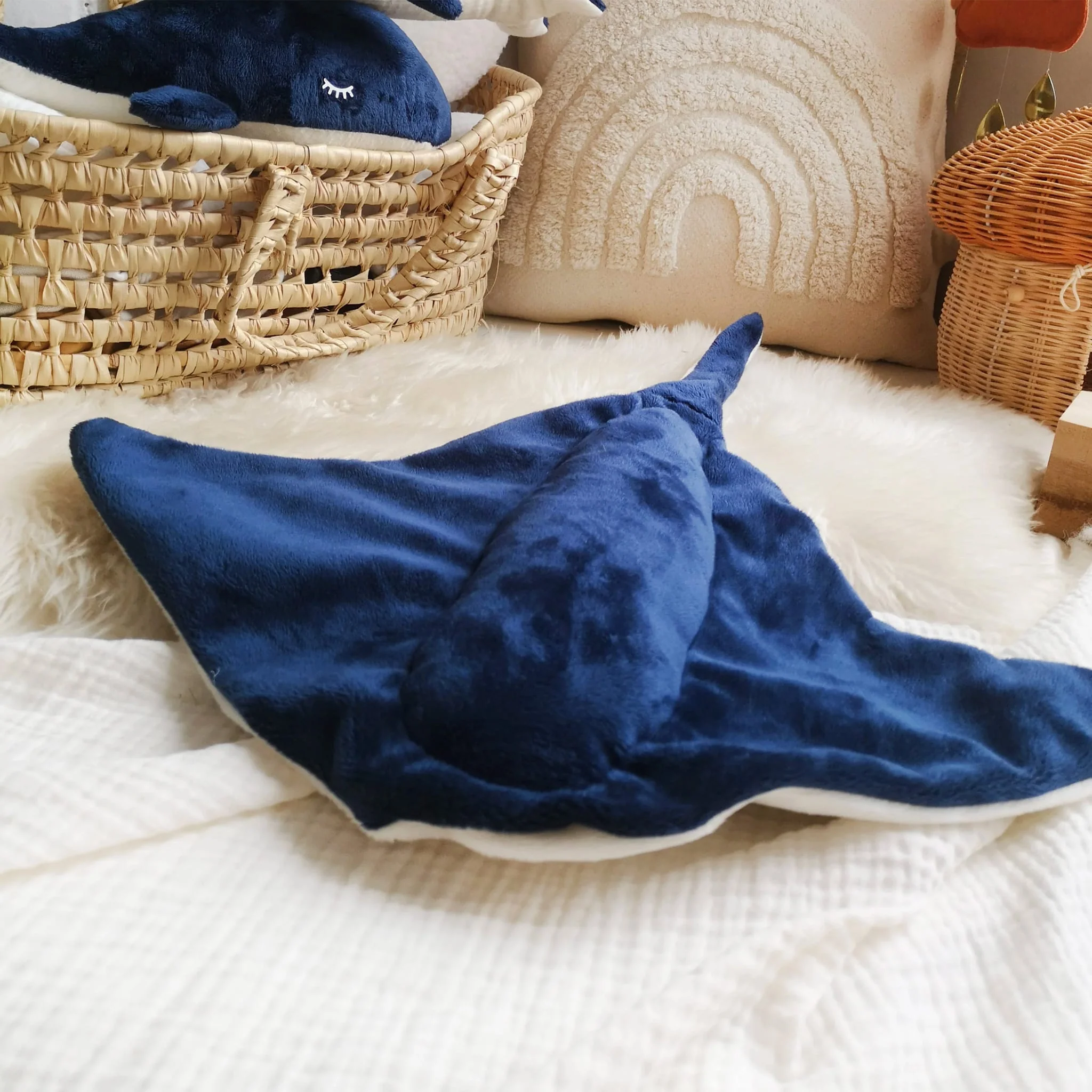 Peluche Raie Manta - Marine - Image 7