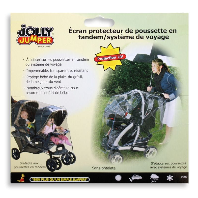 Plastique De Pluie Pour Système De Voyage Et Poussette Double - Image 2