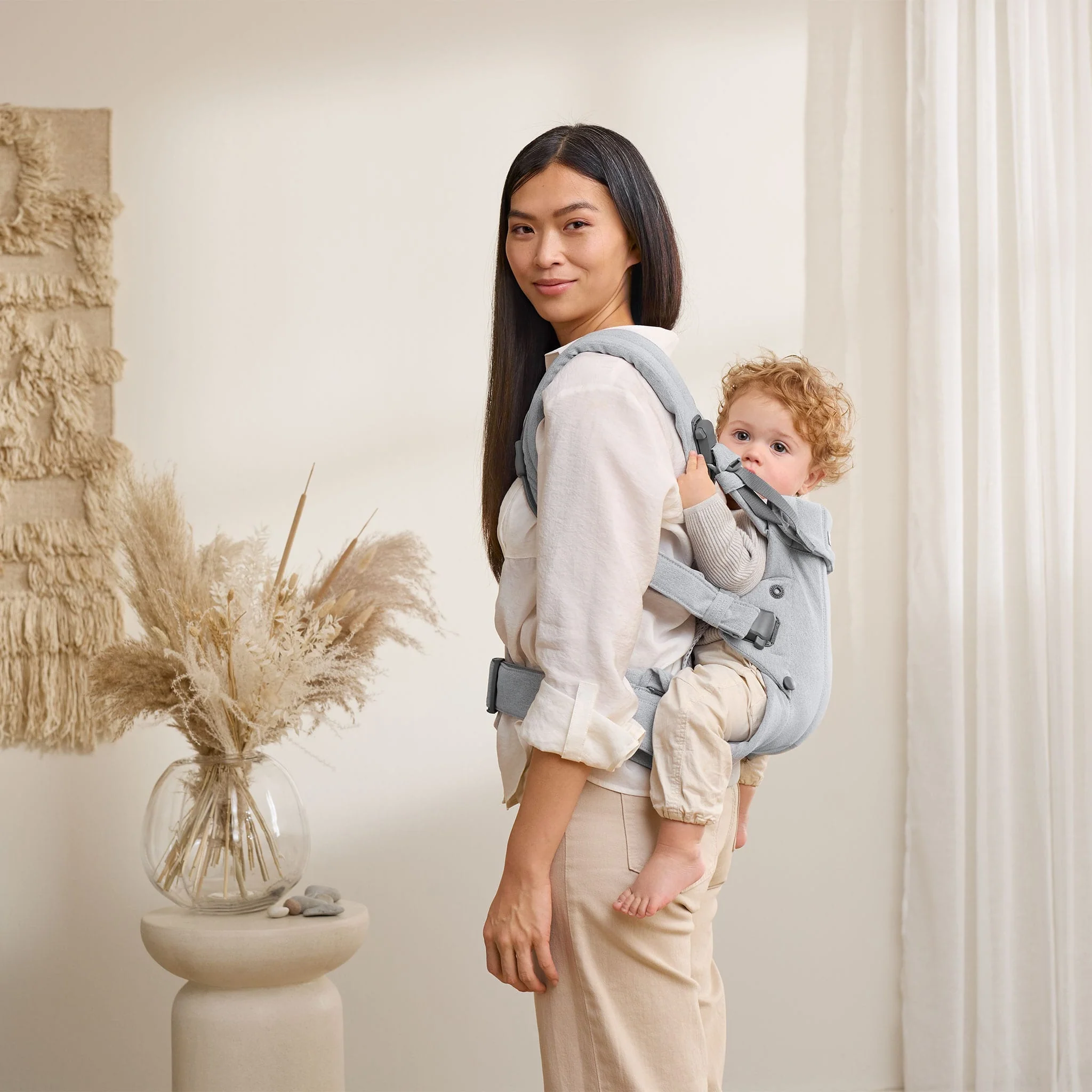 Porte-Bébé Harmony Tissé – Gris Pâle Mélange - Image 14
