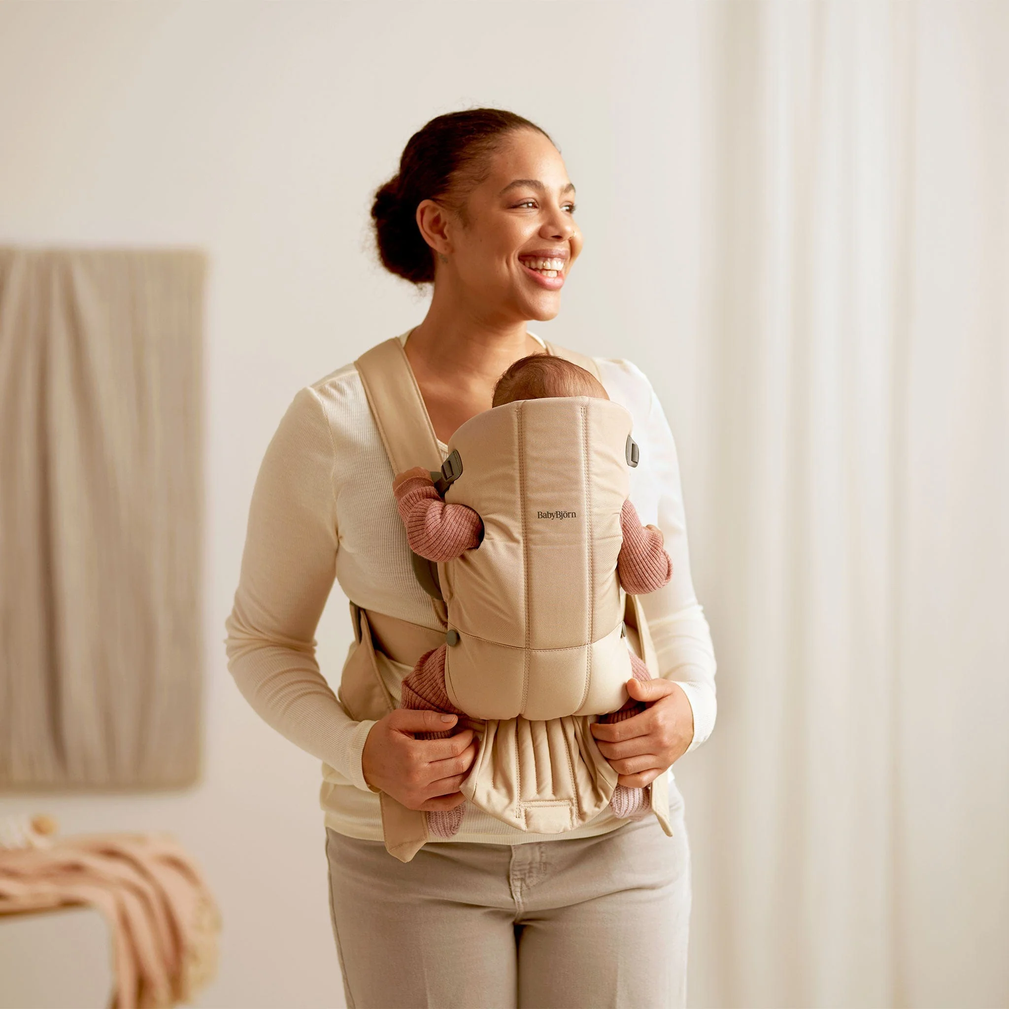 Porte-Bébé Mini - Wooven Beige