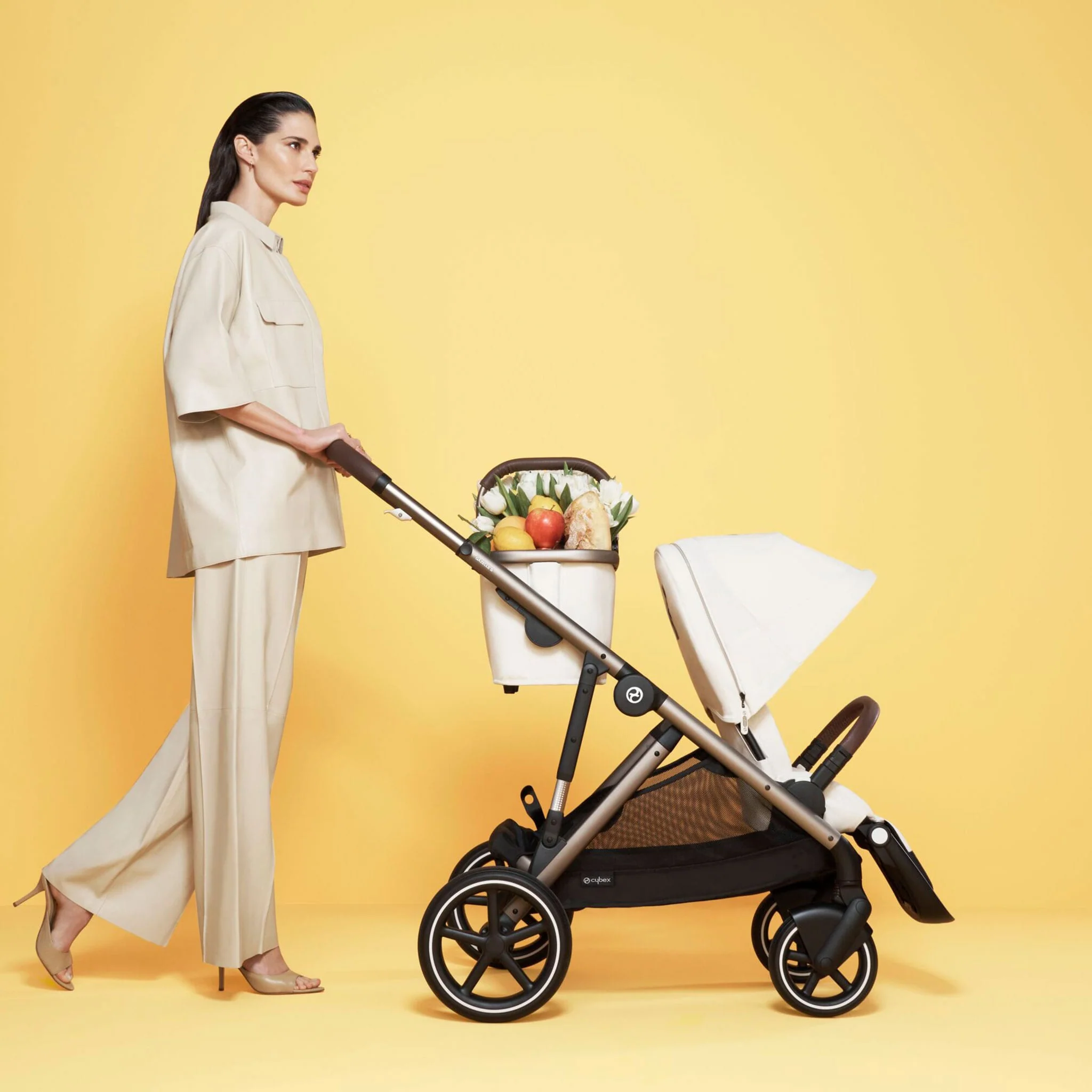 Poussette Gazelle S – Châssis couleur argent avec siège Noir Moon - Image 19