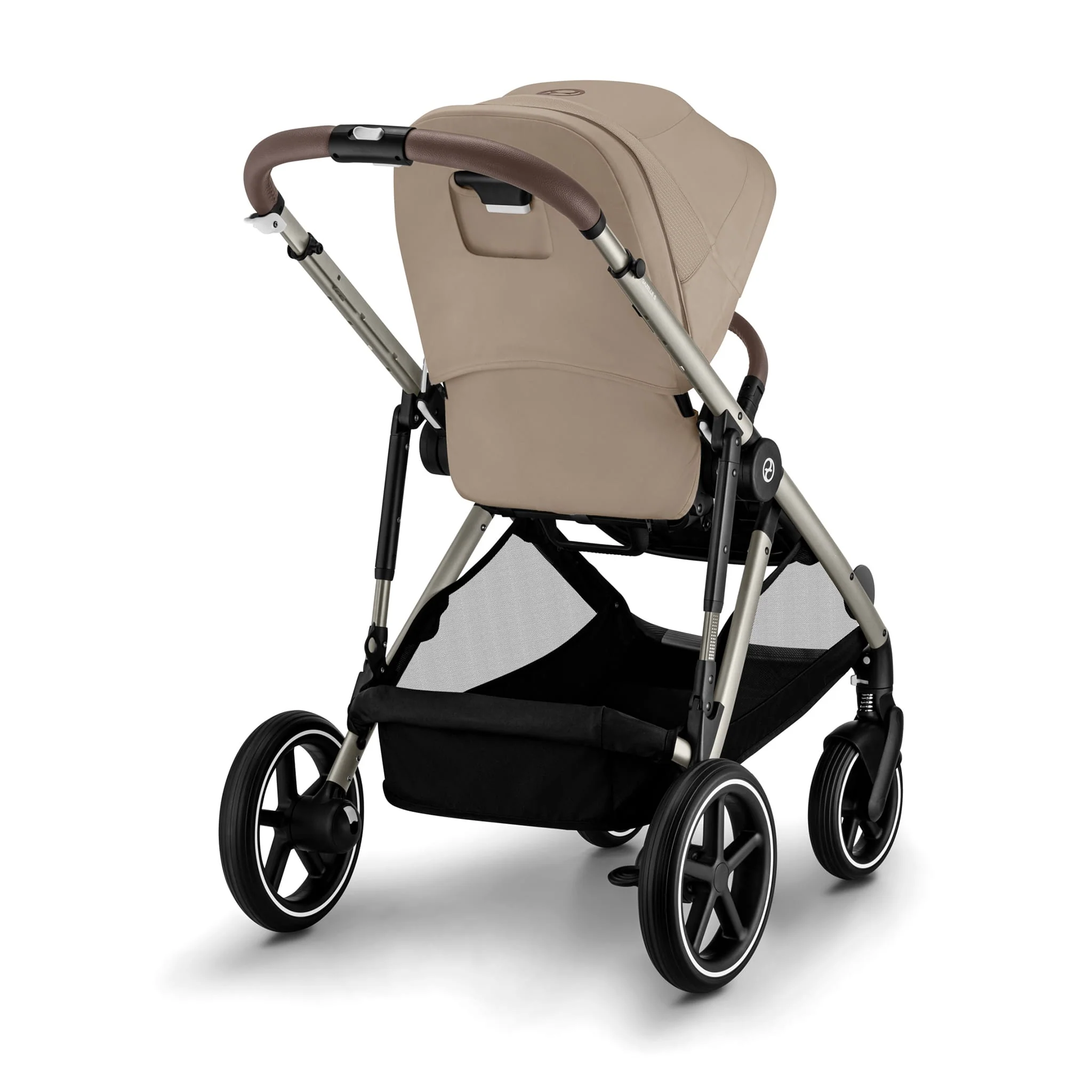 Poussette Gazelle S – Châssis couleur Taupe avec siège Amande/Beige - Image 4