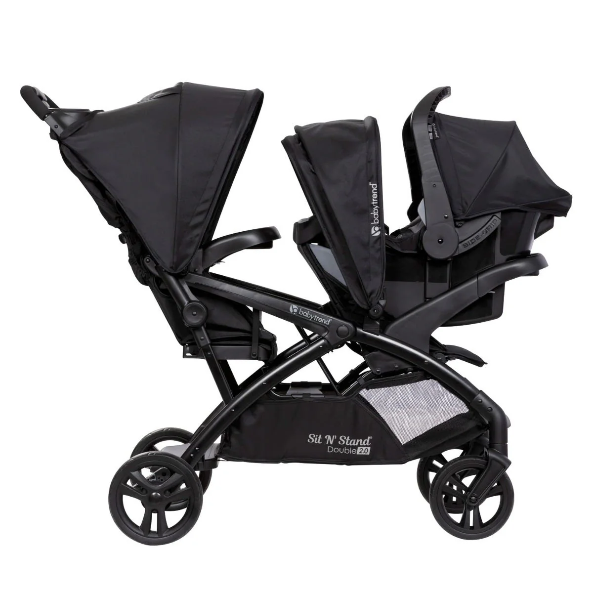 Poussette Sit N' Stand® Double 2.0 - Noir Dash - Image 3
