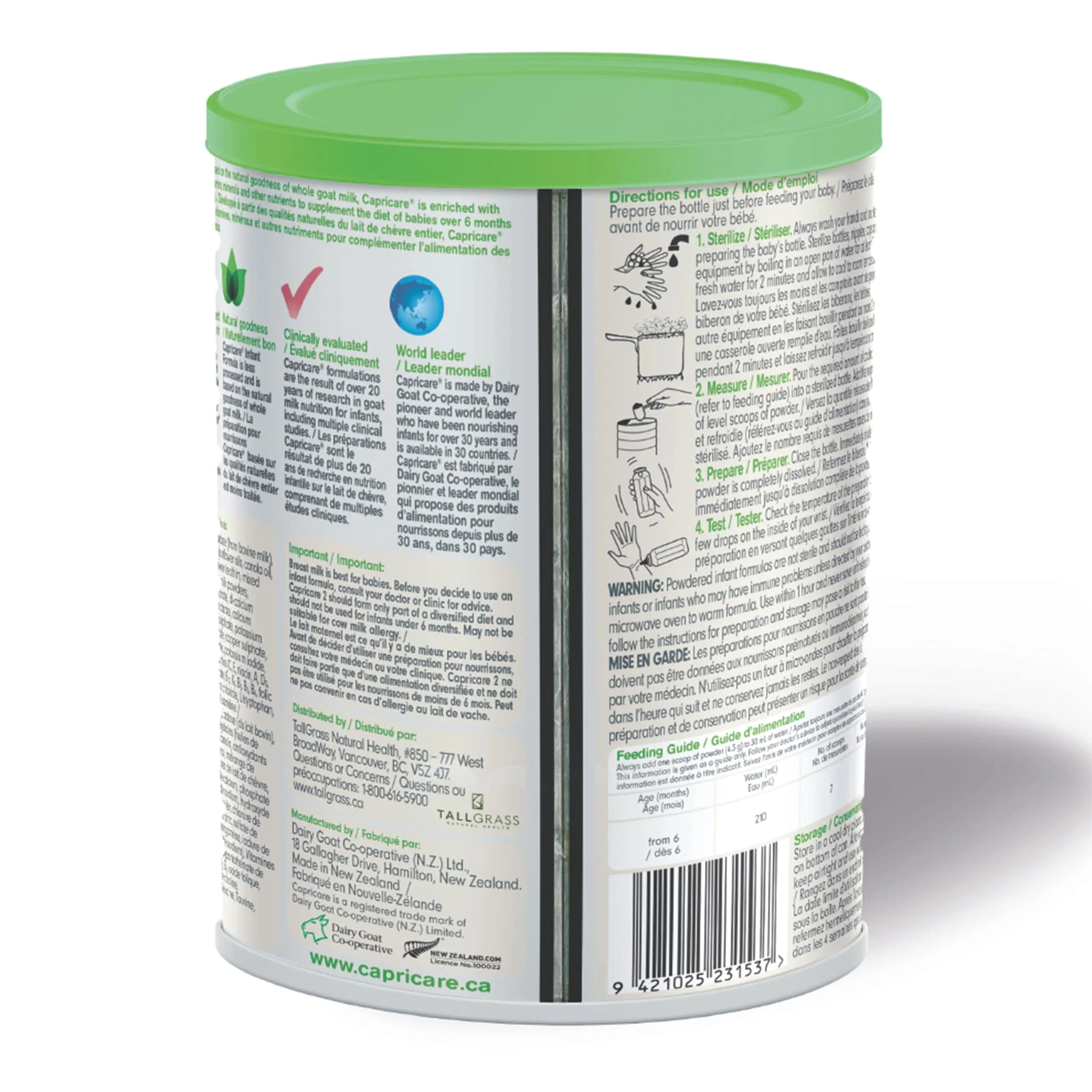 Capricare® Préparation pour nourrissons Stage 2 (6+ mois) 800g - Image 2