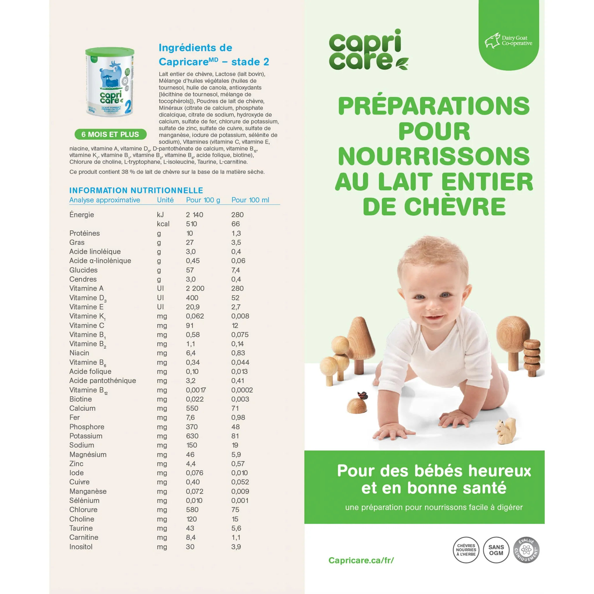 Capricare® Préparation pour nourrissons Stage 2 (6+ mois) 800g - Image 5