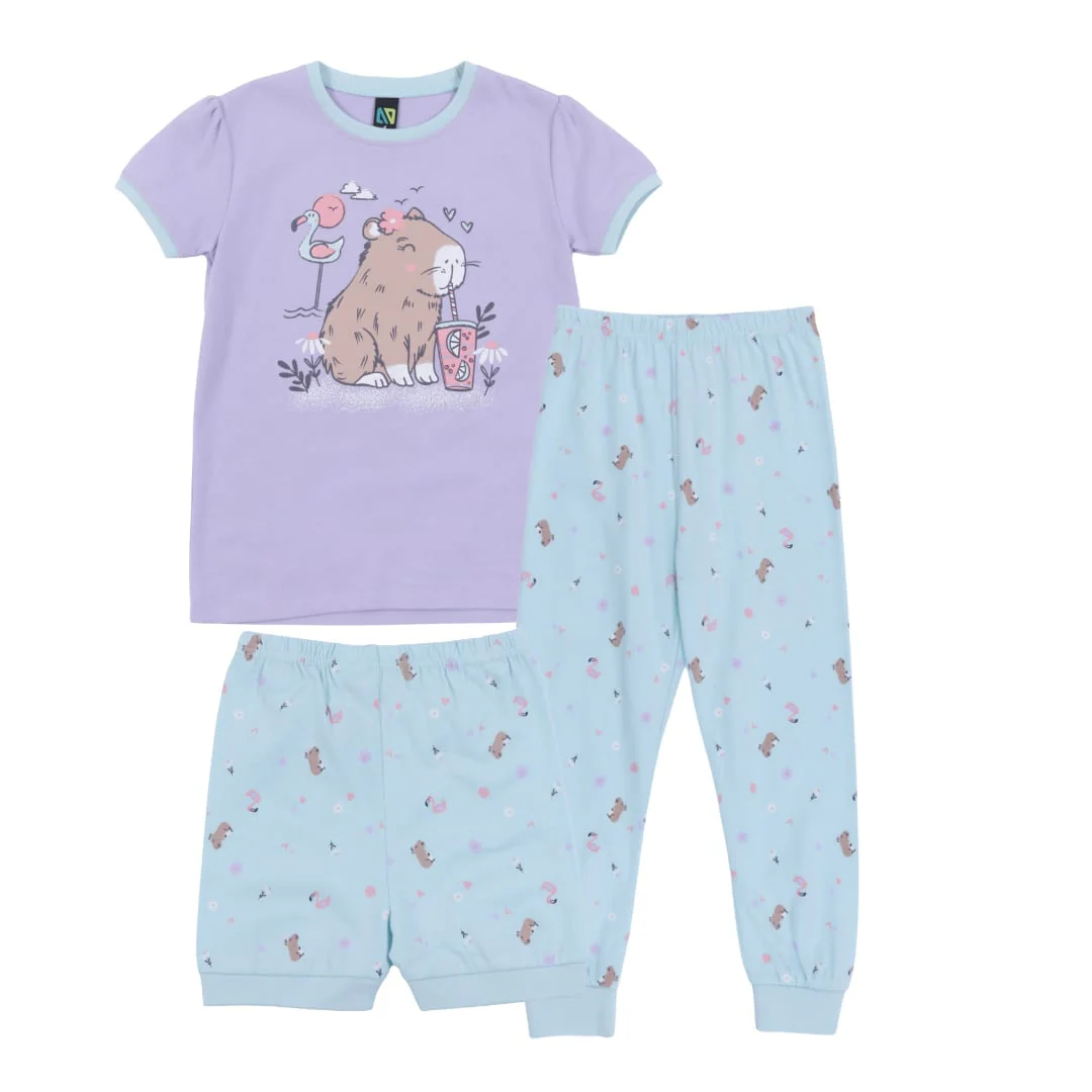 Pyjama Trois Pièces Capybara 2-12ans