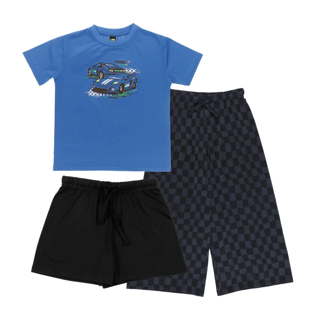 Pyjama Trois Pièces Voitures 2-12ans