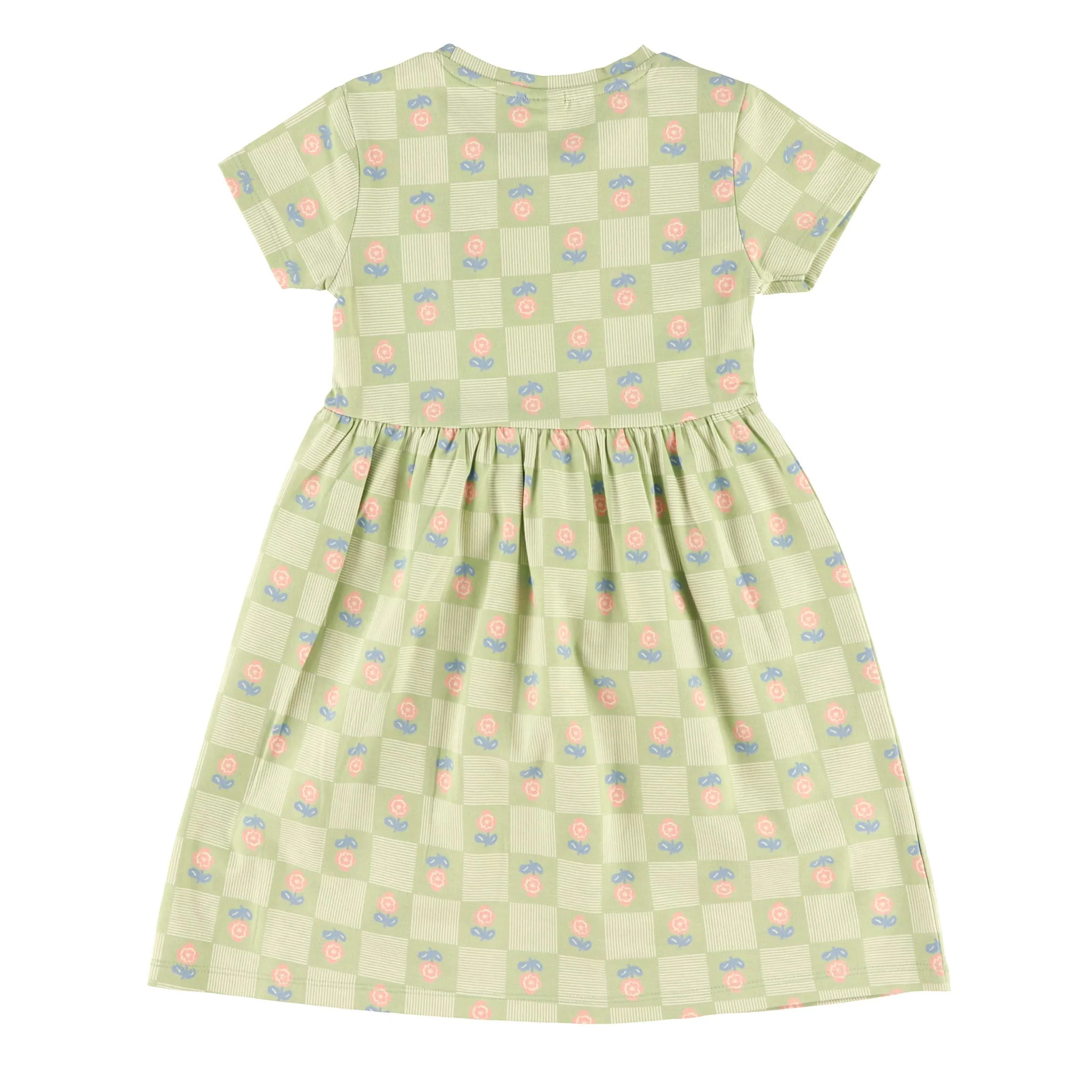 Robe Carreaux Floral 2-8ans - Image 4