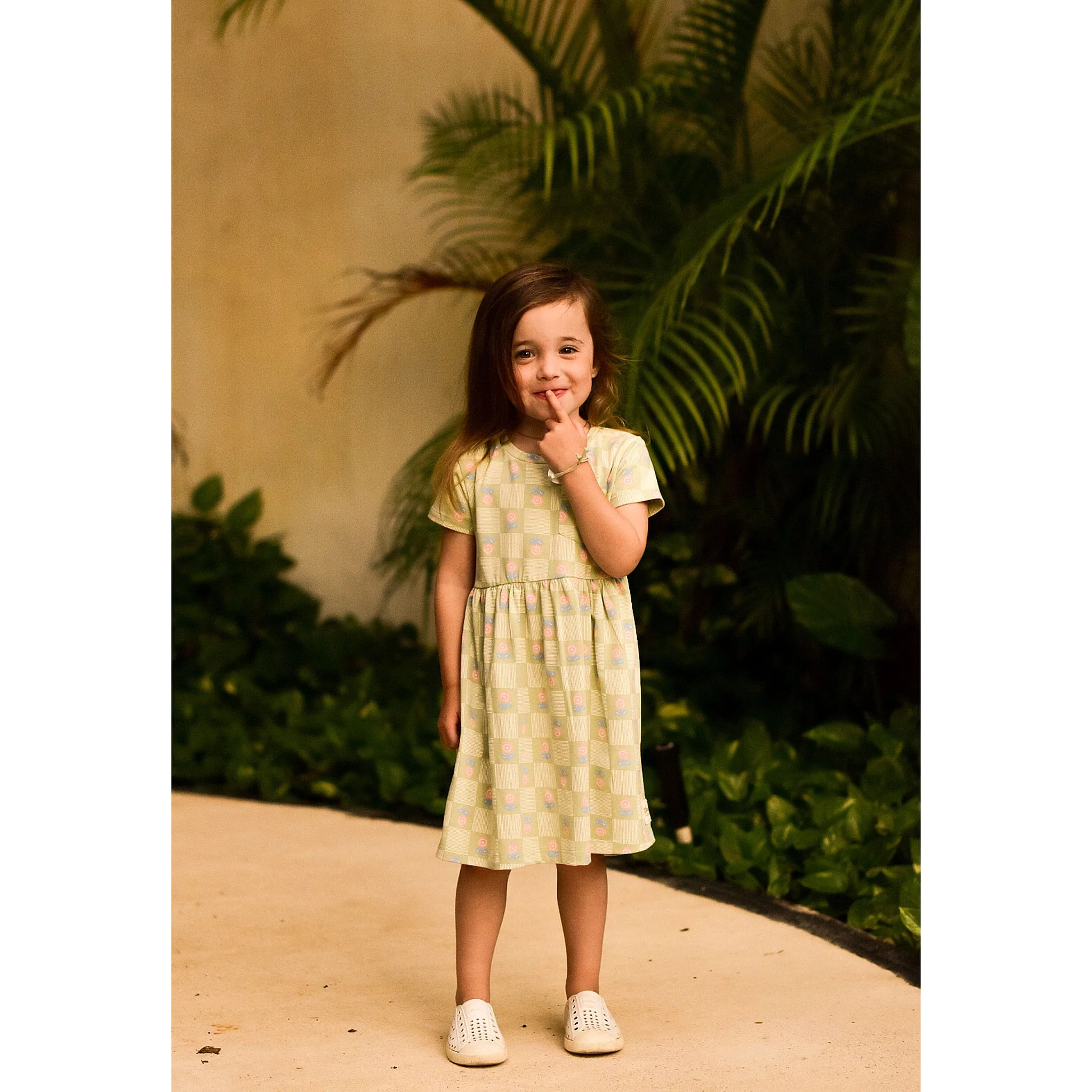 Robe Carreaux Floral 2-8ans - Image 8