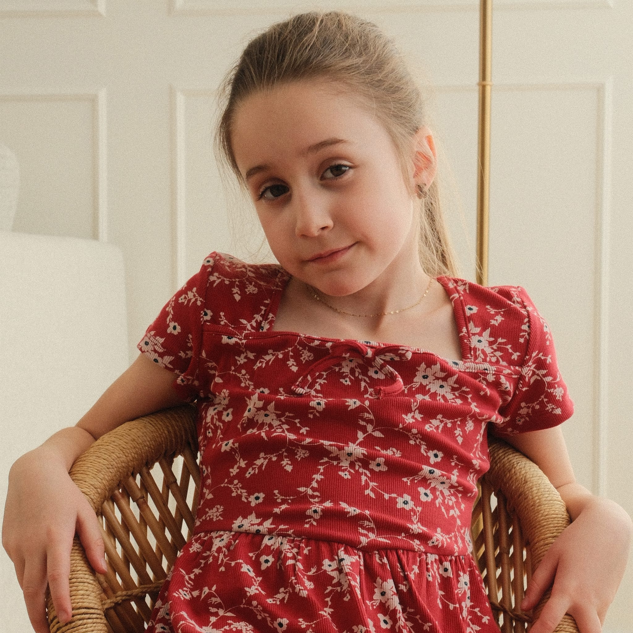 Robe Côtelée Fleurs Cerises 7-14ans - Image 11