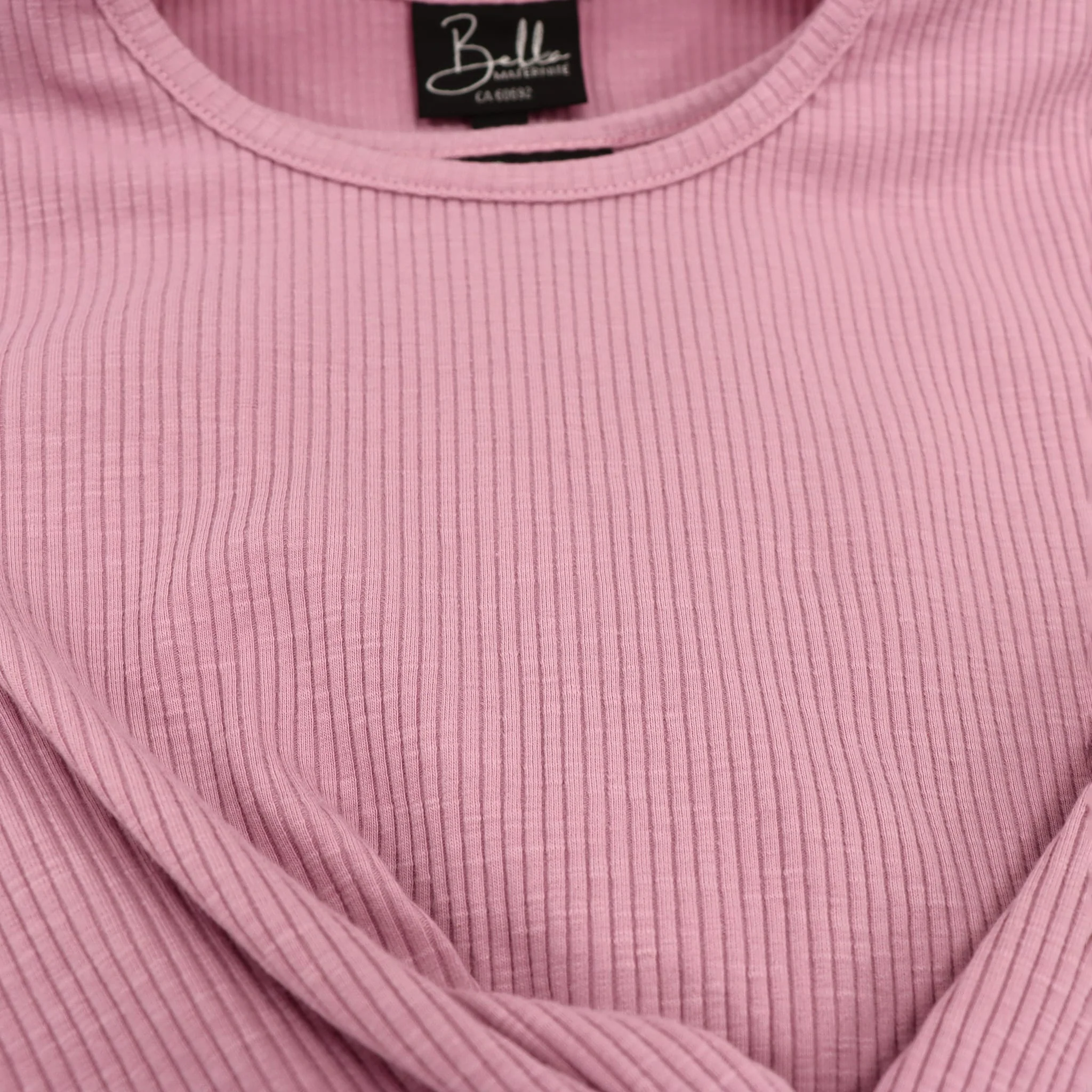 Robe Côtelée Noeud Rose - Image 9