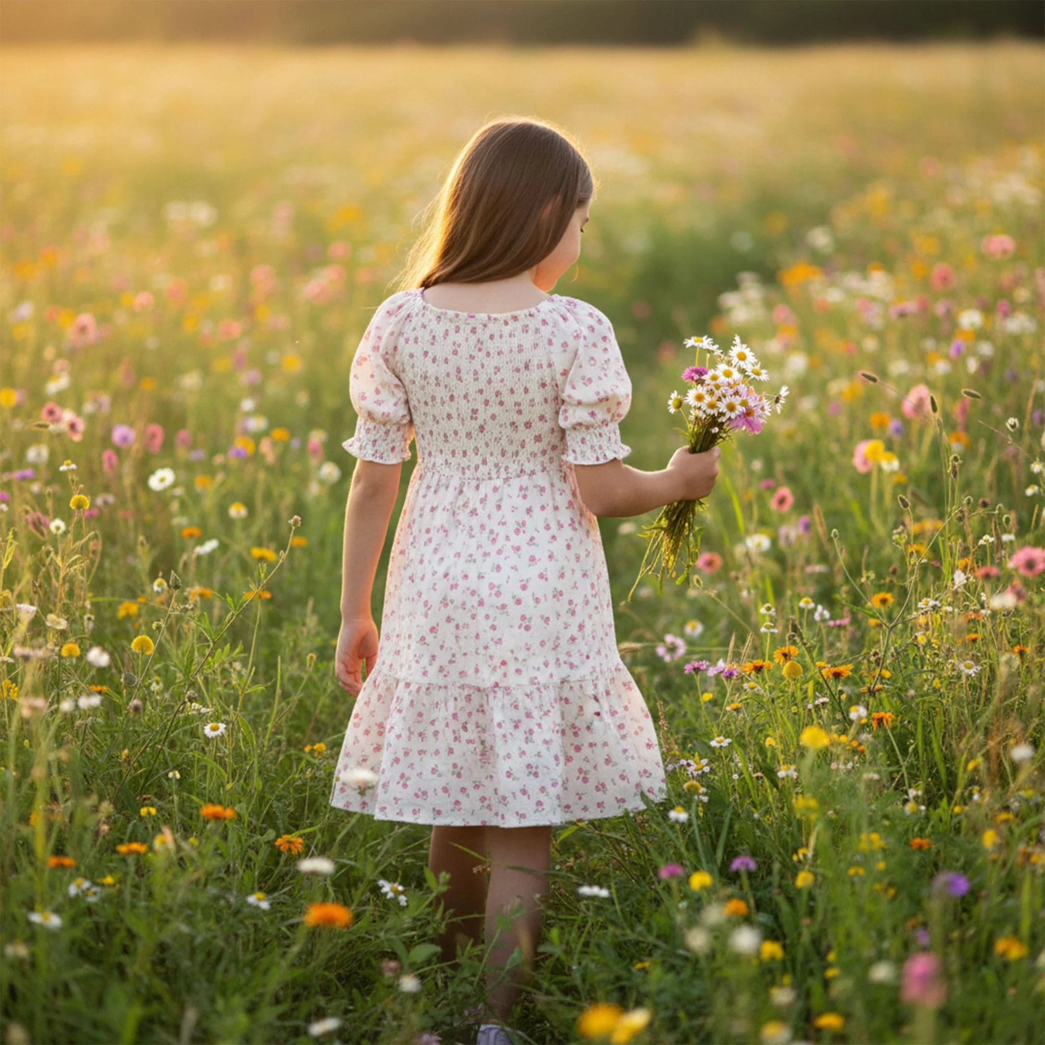 Robe Fleurs Cerises 7-14ans - Image 4