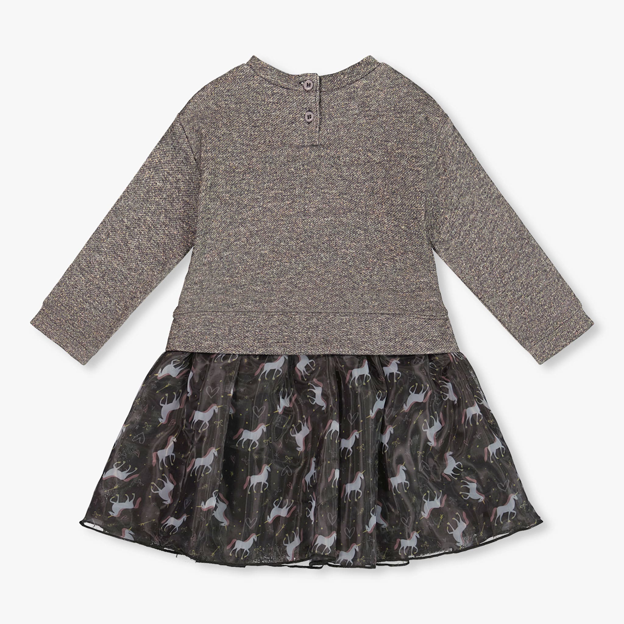 Robe Noir Licorne 3-6ans - Image 4