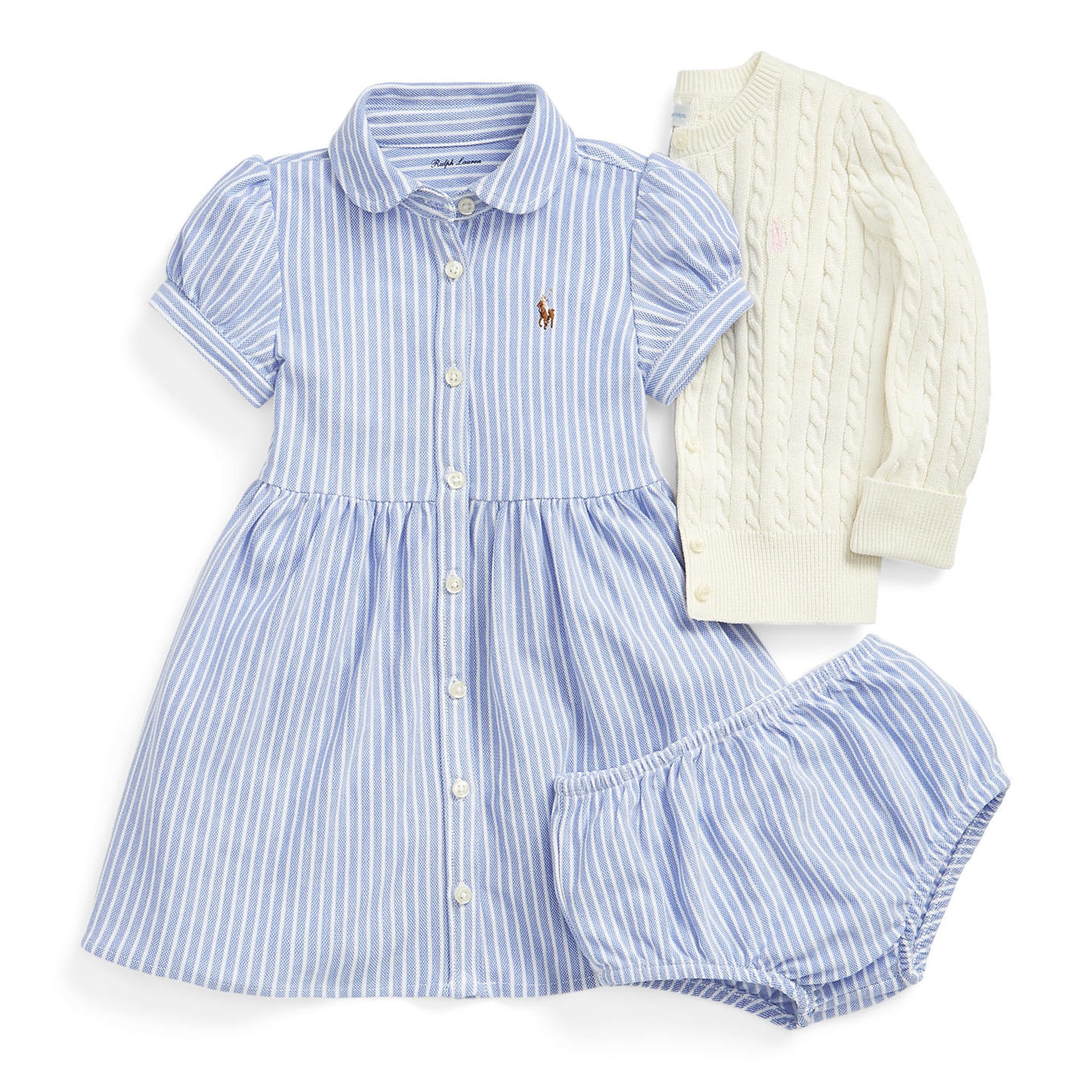 Robe Oxford Rayée 6-24mois - Image 3