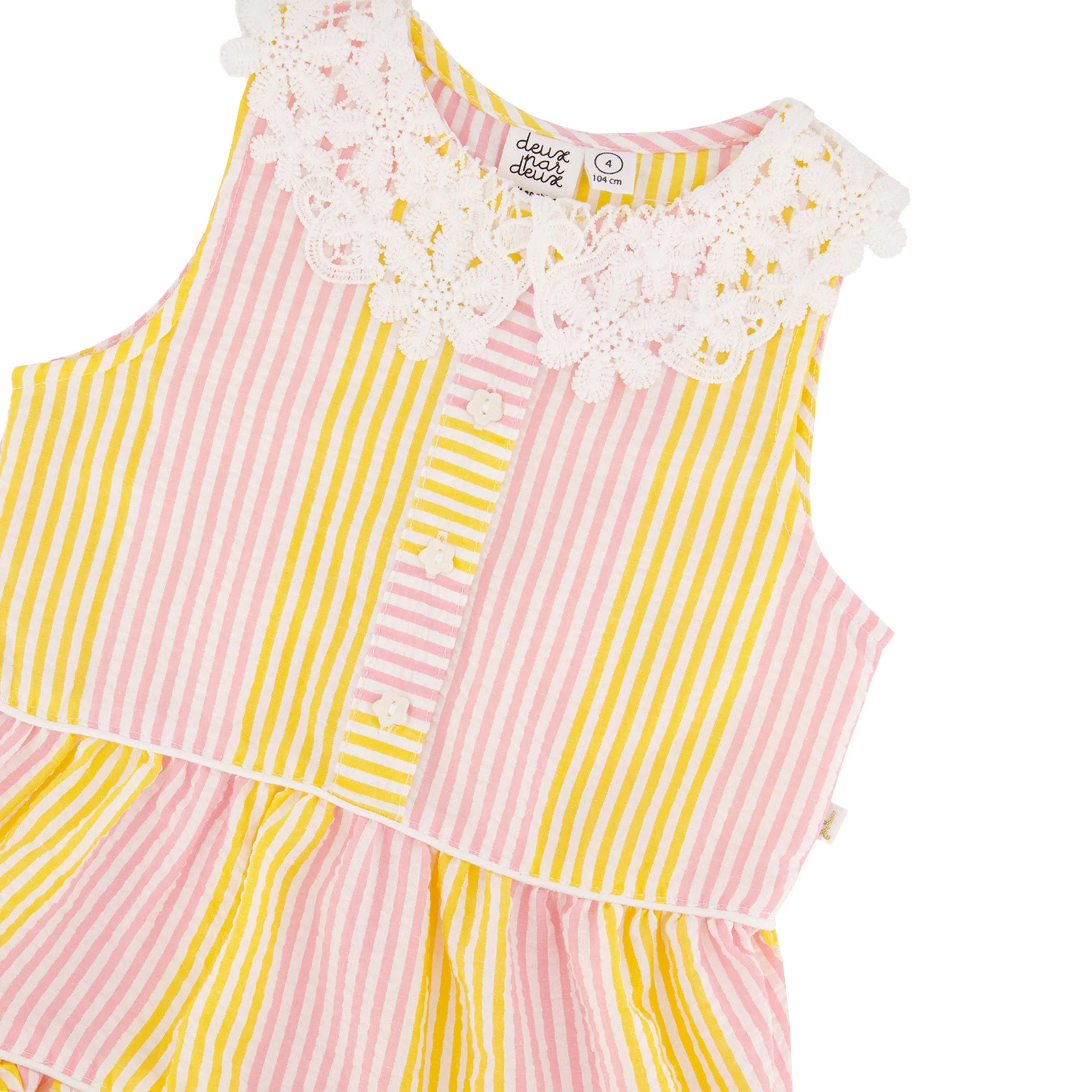 Robe Rayé Marguerites 7-10ans - Image 3