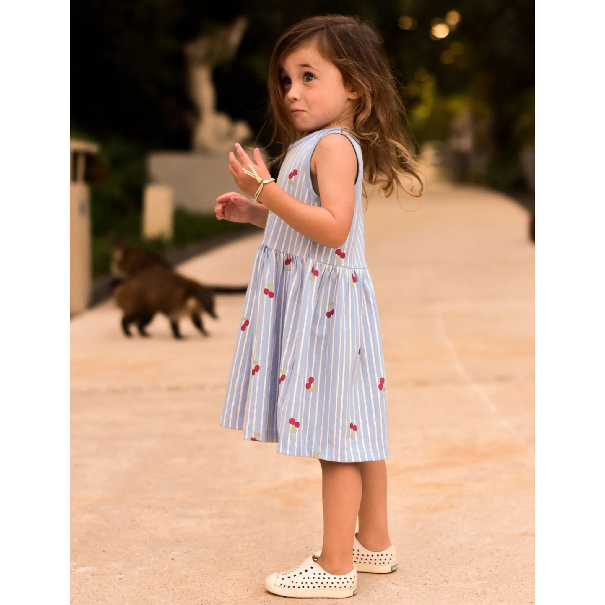Robe Rayée Cerise 2-8ans - Image 9