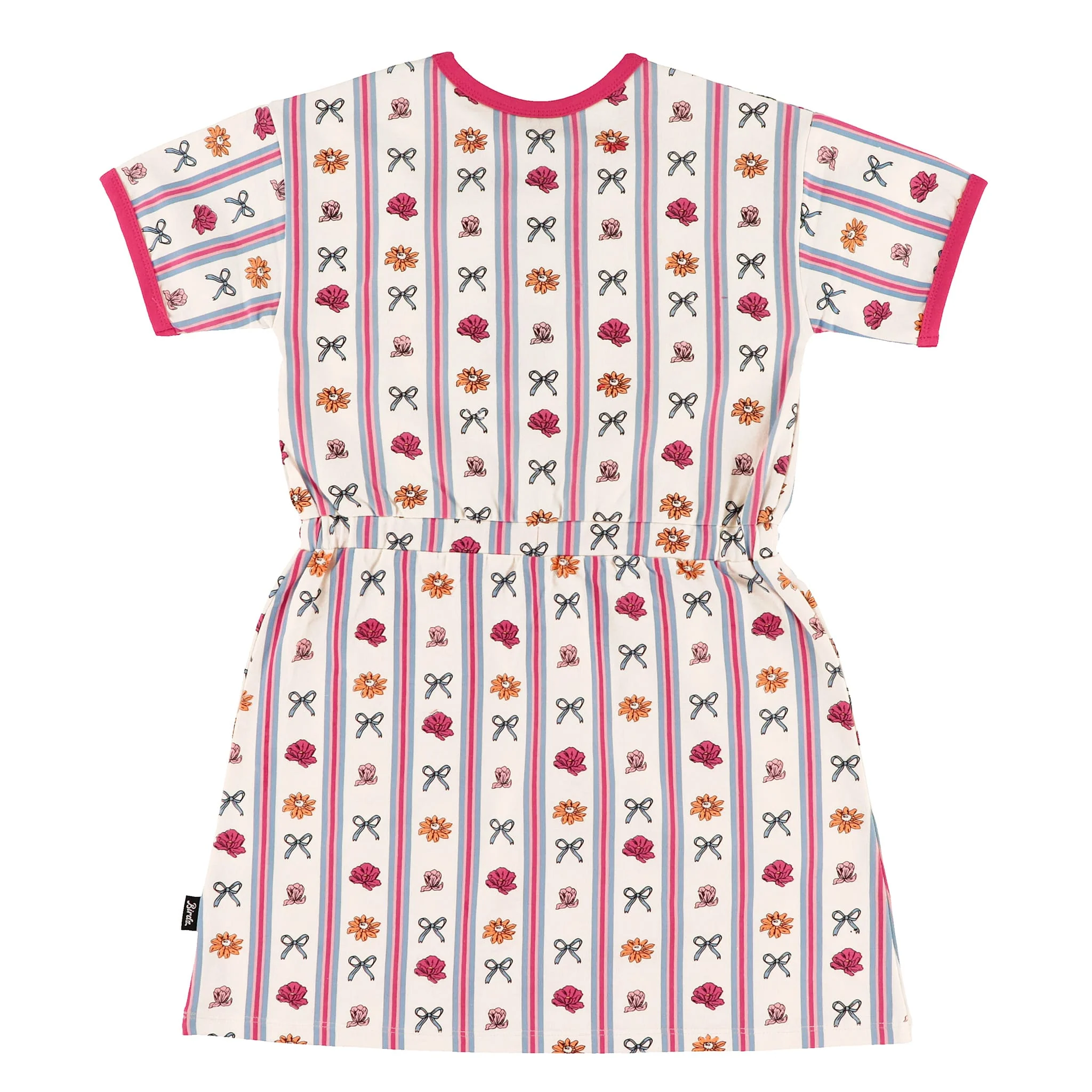 Robe Rayée Fleurs 2-10ans - Image 3